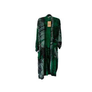 Cofur silke kimono grøn