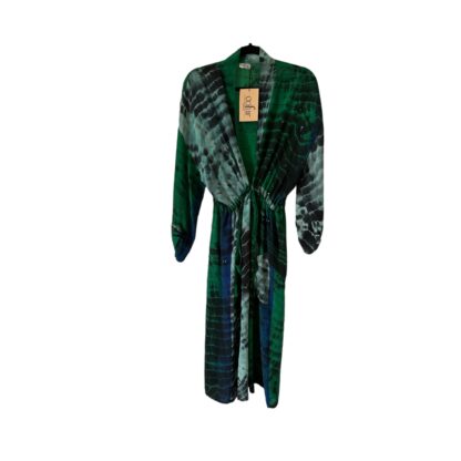 Cofur Silke kimono grønne nuancer