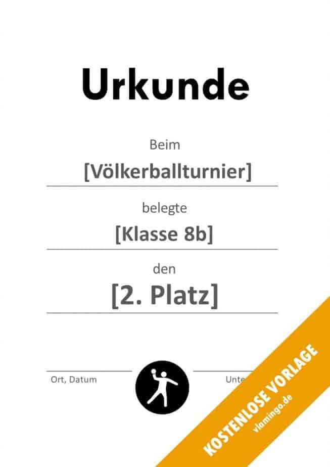 Völkerball Urkunde Vorlage Völkerball Urkunde Vorlage