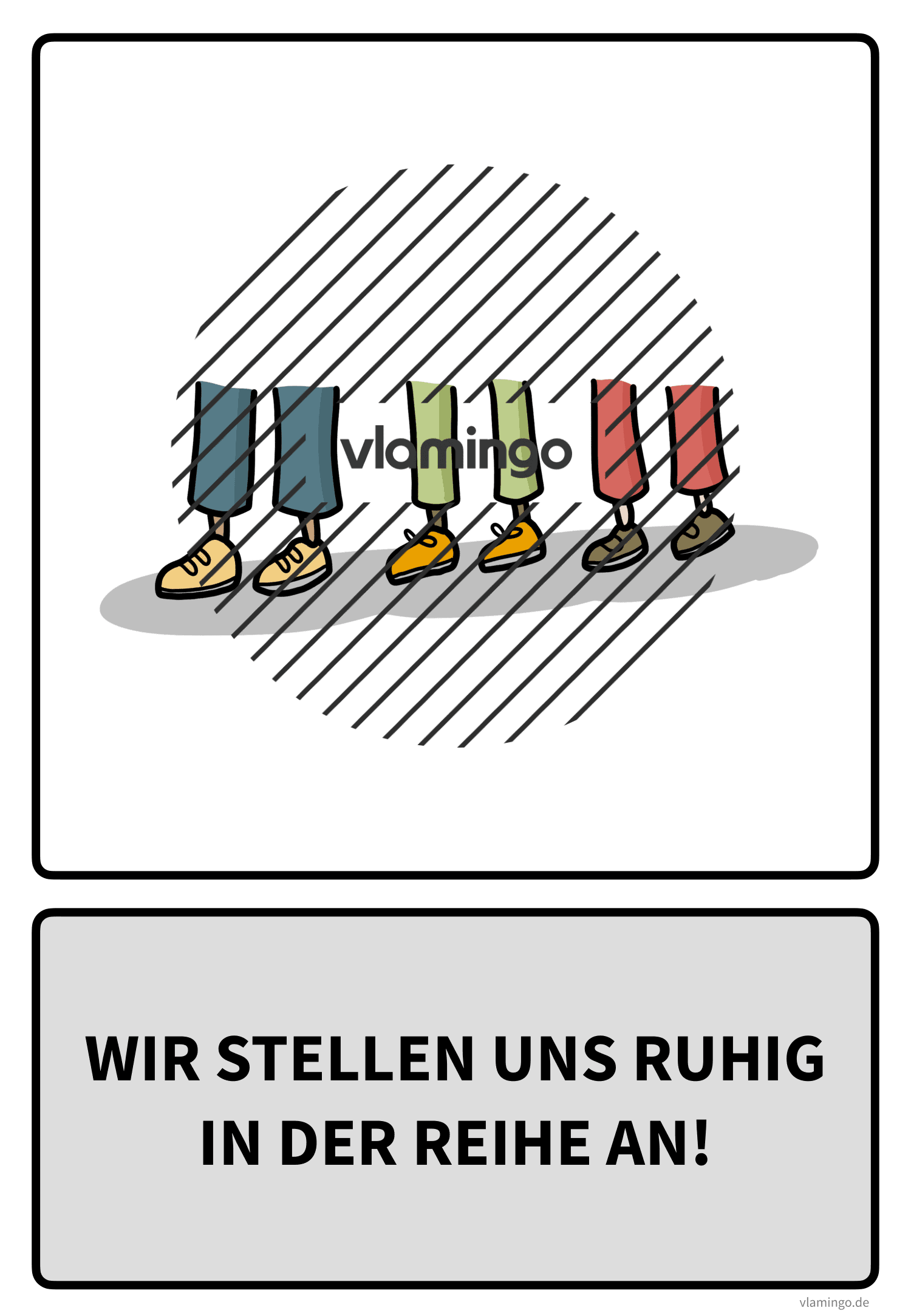 Klassenregel - Wir stellen uns ruhig in der Reihe an