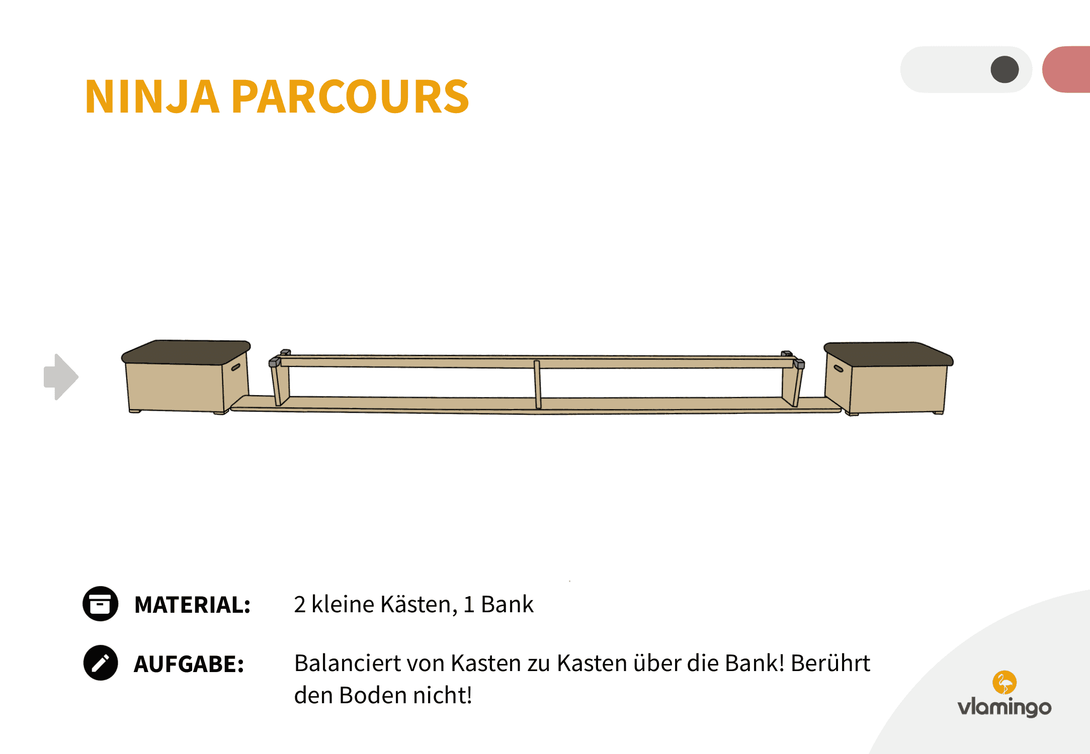 Ninja Parcours - Station 1 - Balancieren Ninja Parcours - Station 1 - Balancieren