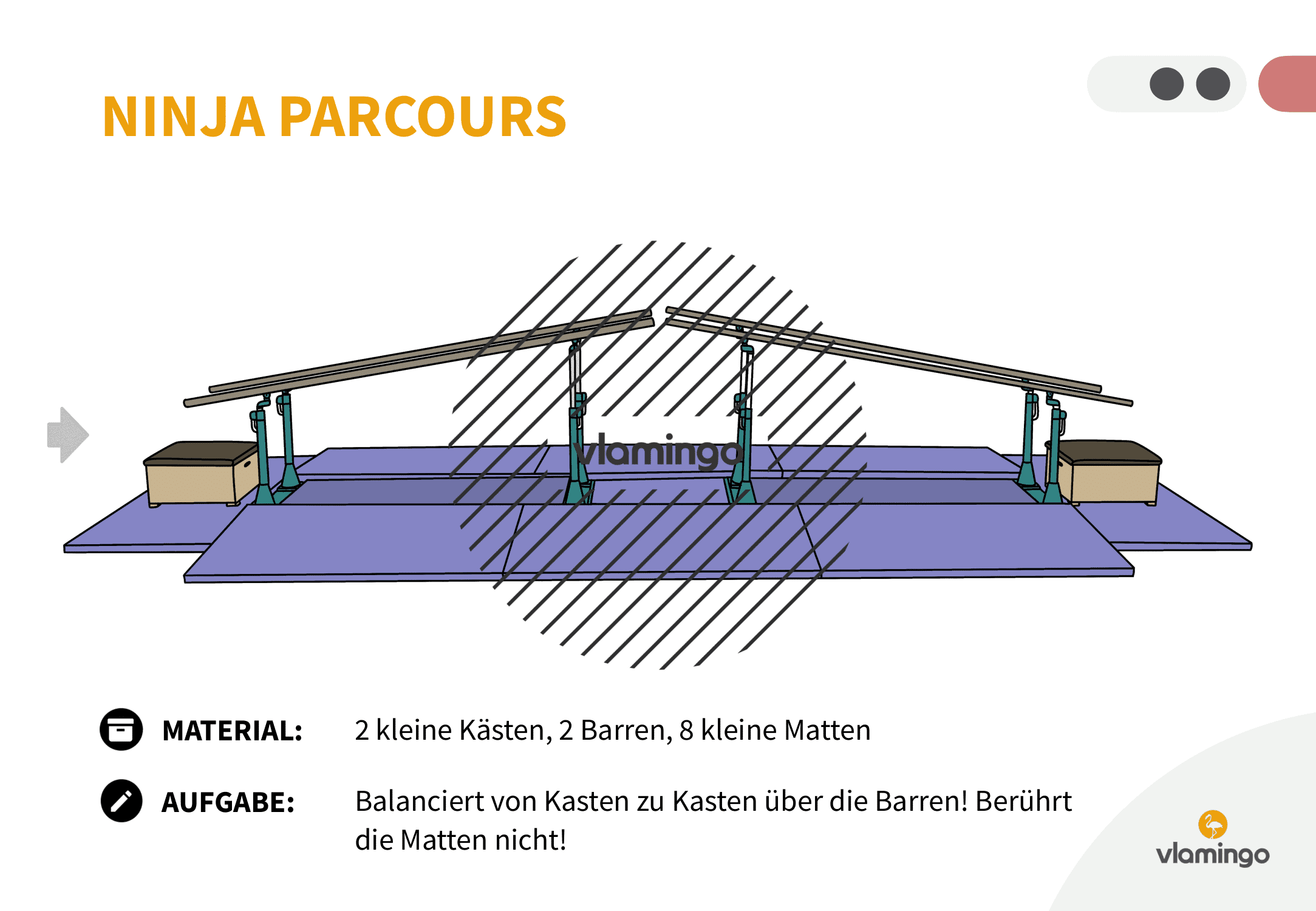 Ninja Parcours - Station 11 - Balancieren Ninja Parcours - Station 11 - Balancieren