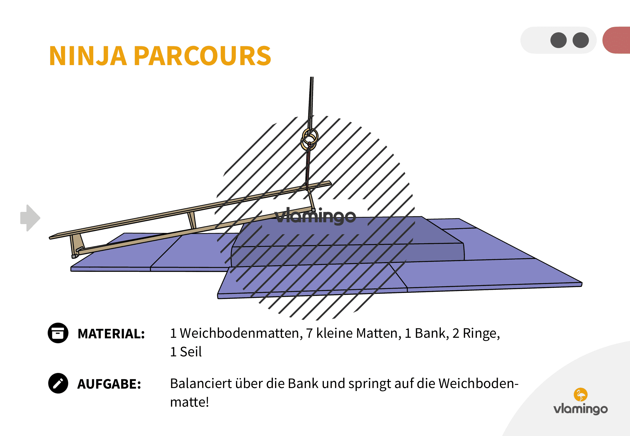 Ninja Parcours - Station 13 - Balancieren Ninja Parcours - Station 13 - Balancieren