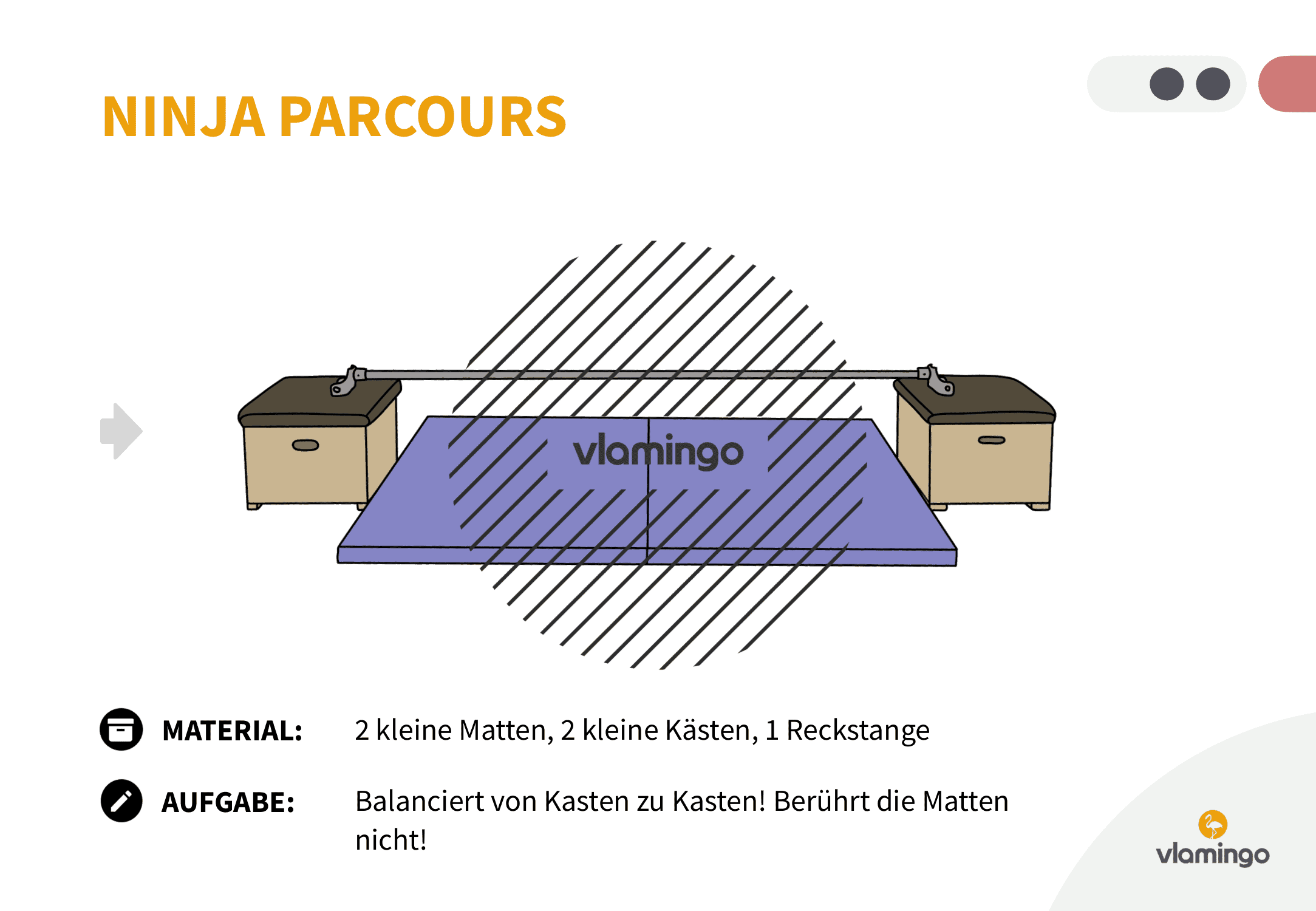 Ninja Parcours - Station 16 - Balancieren Ninja Parcours - Station 16 - Balancieren