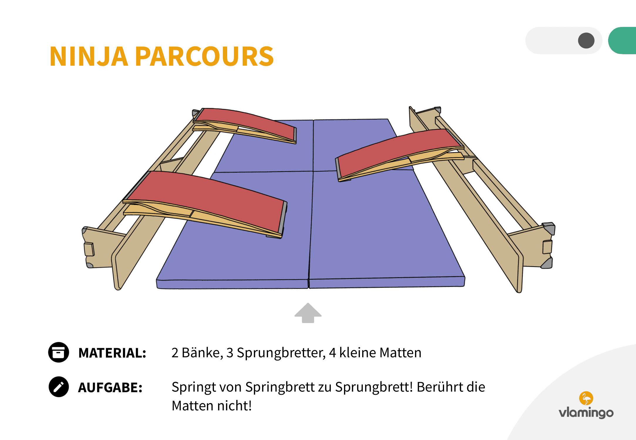 Ninja Parcours - Station 17 - Springen Ninja Parcours - Station 17 - Springen