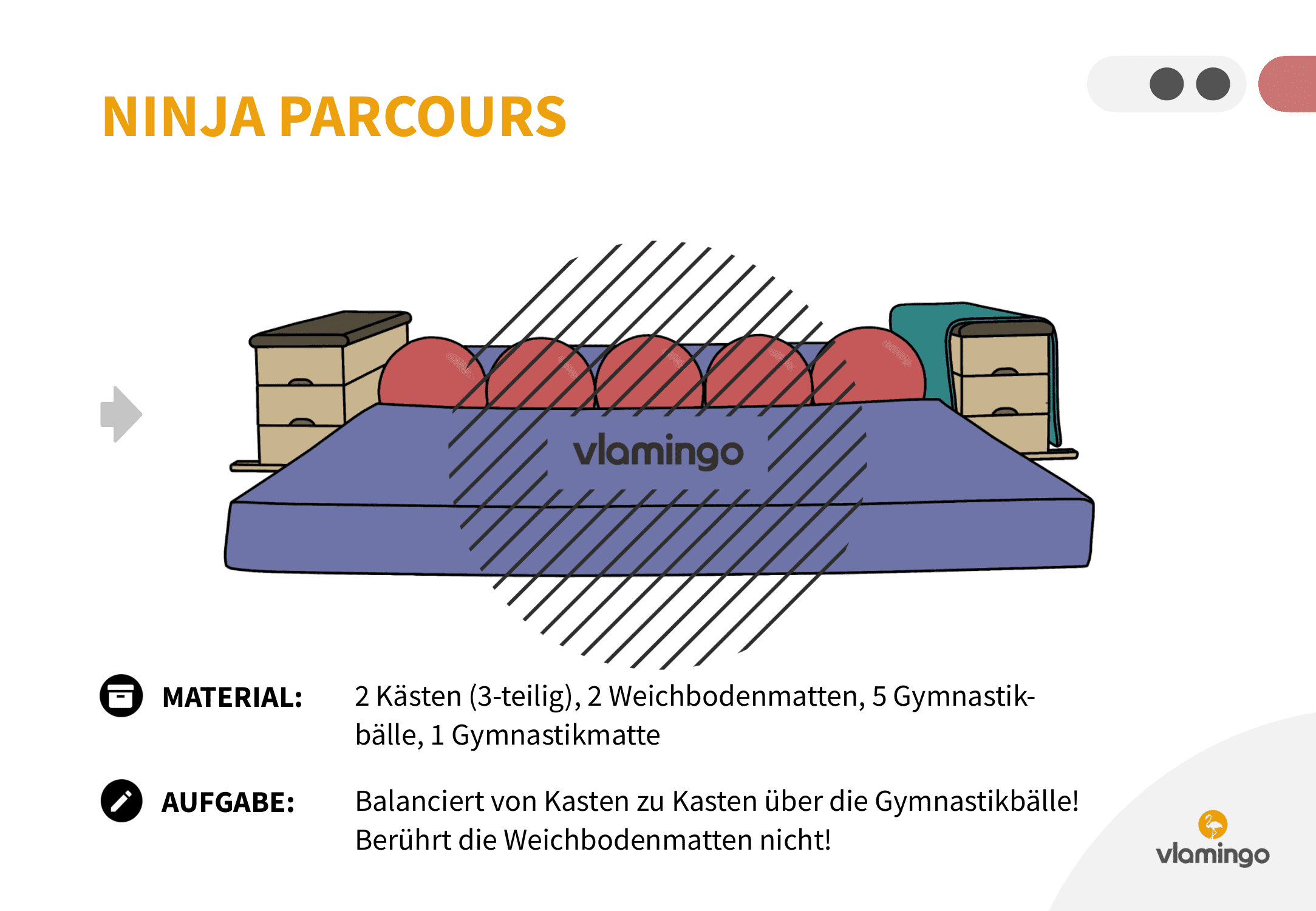Ninja Parcours - Station 2 - Balancieren Ninja Parcours - Station 2 - Balancieren