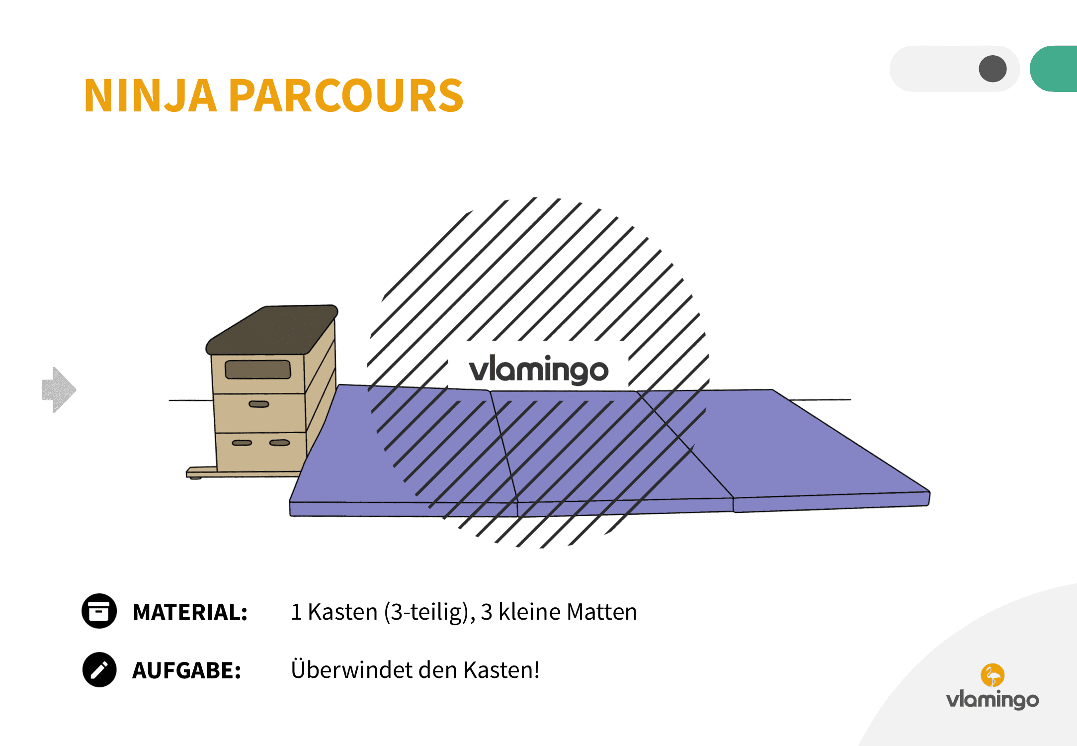 Ninja Parcours - Station 21 - Springen Ninja Parcours - Station 21 - Springen