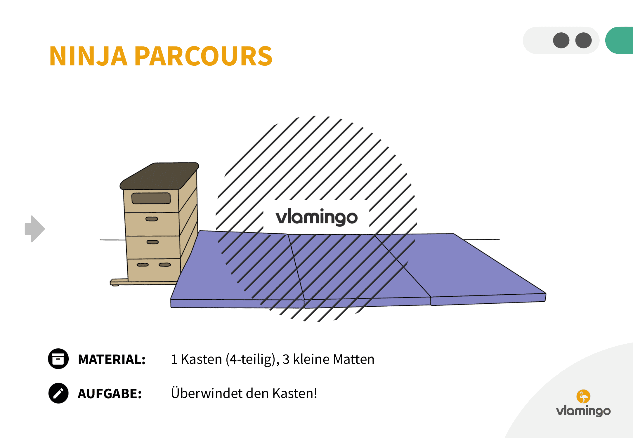 Ninja Parcours - Station 22 - Springen Ninja Parcours - Station 22 - Springen