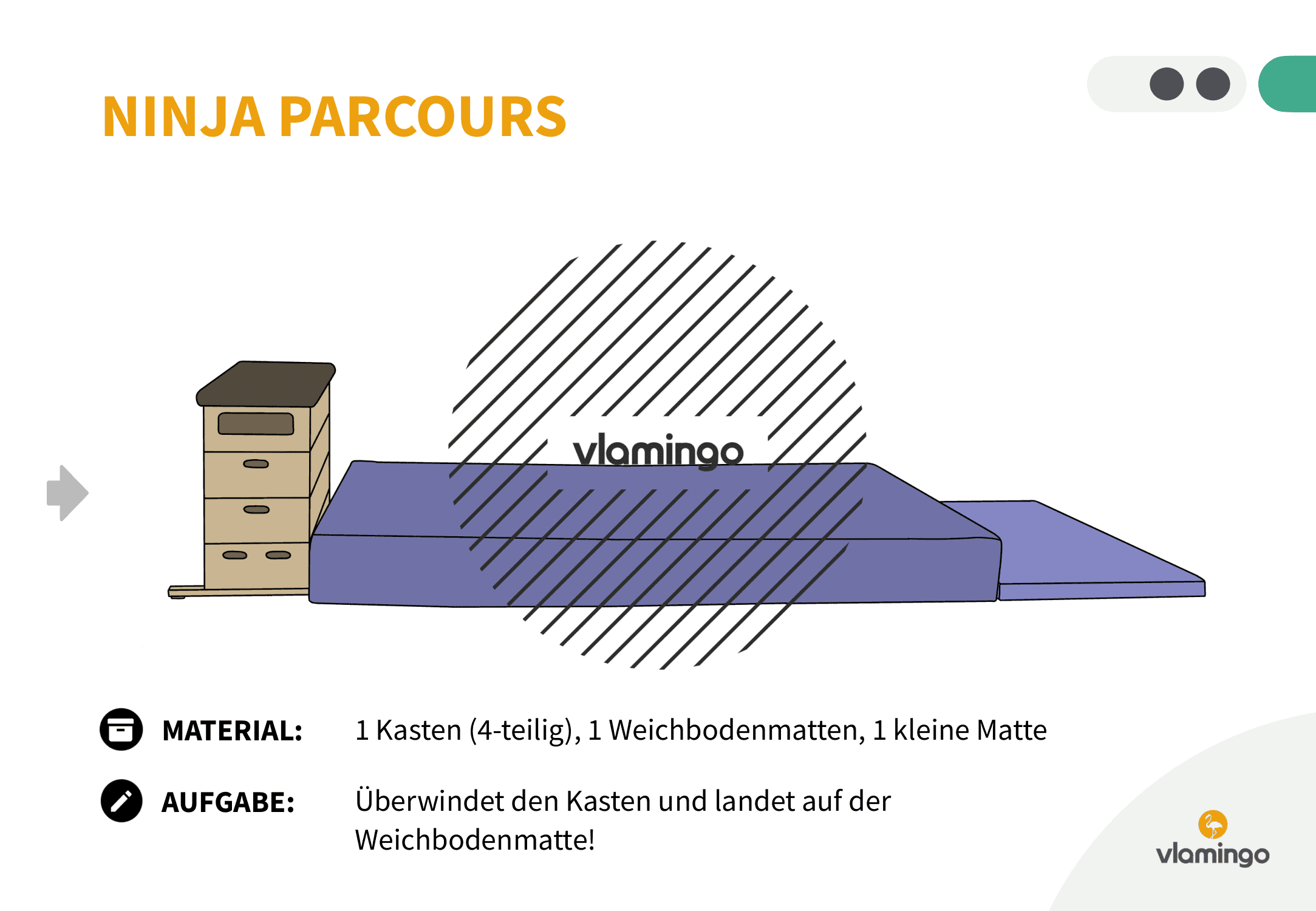 Ninja Parcours - Station 25 - Springen Ninja Parcours - Station 25 - Springen