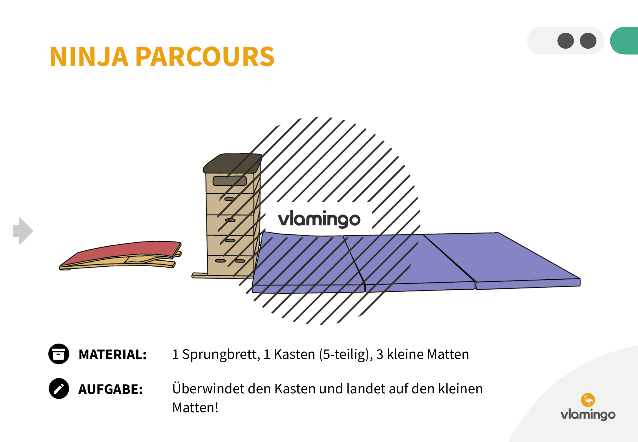 Ninja Parcours - Station 28 - Springen Ninja Parcours - Station 28 - Springen