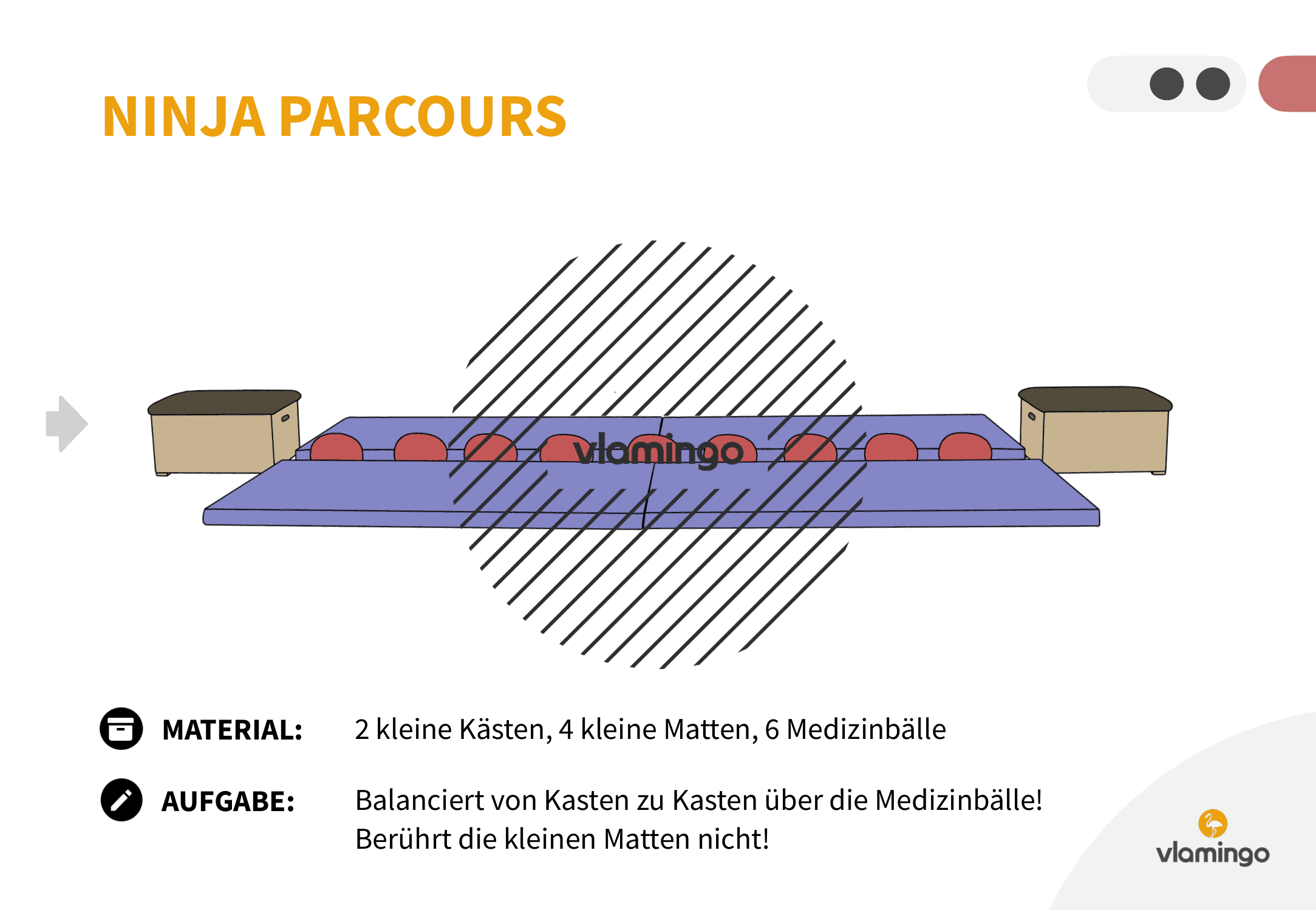 Ninja Parcours - Station 3 - Balancieren Ninja Parcours - Station 3 - Balancieren