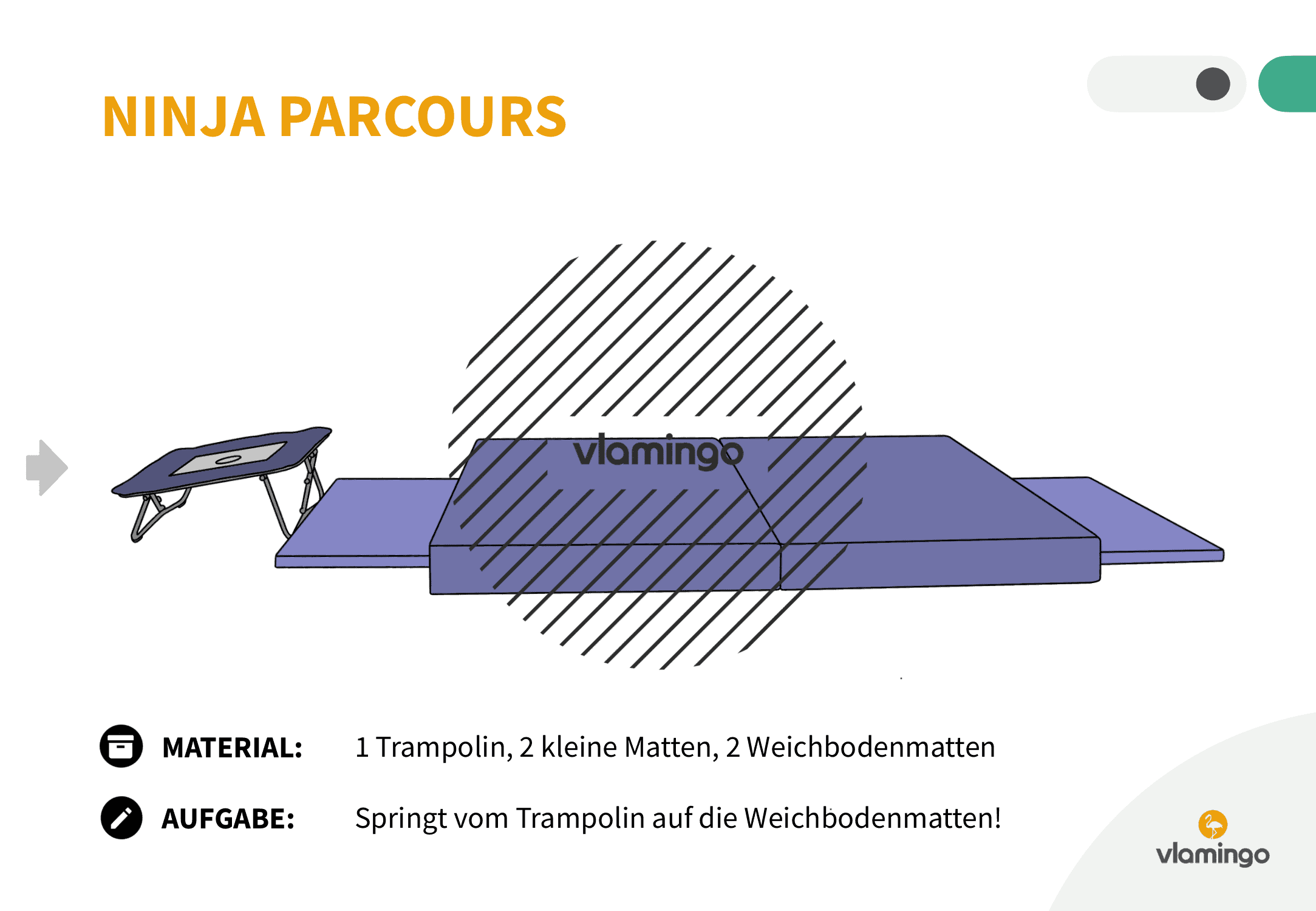 Ninja Parcours - Station 32 - Springen Ninja Parcours - Station 32 - Springen