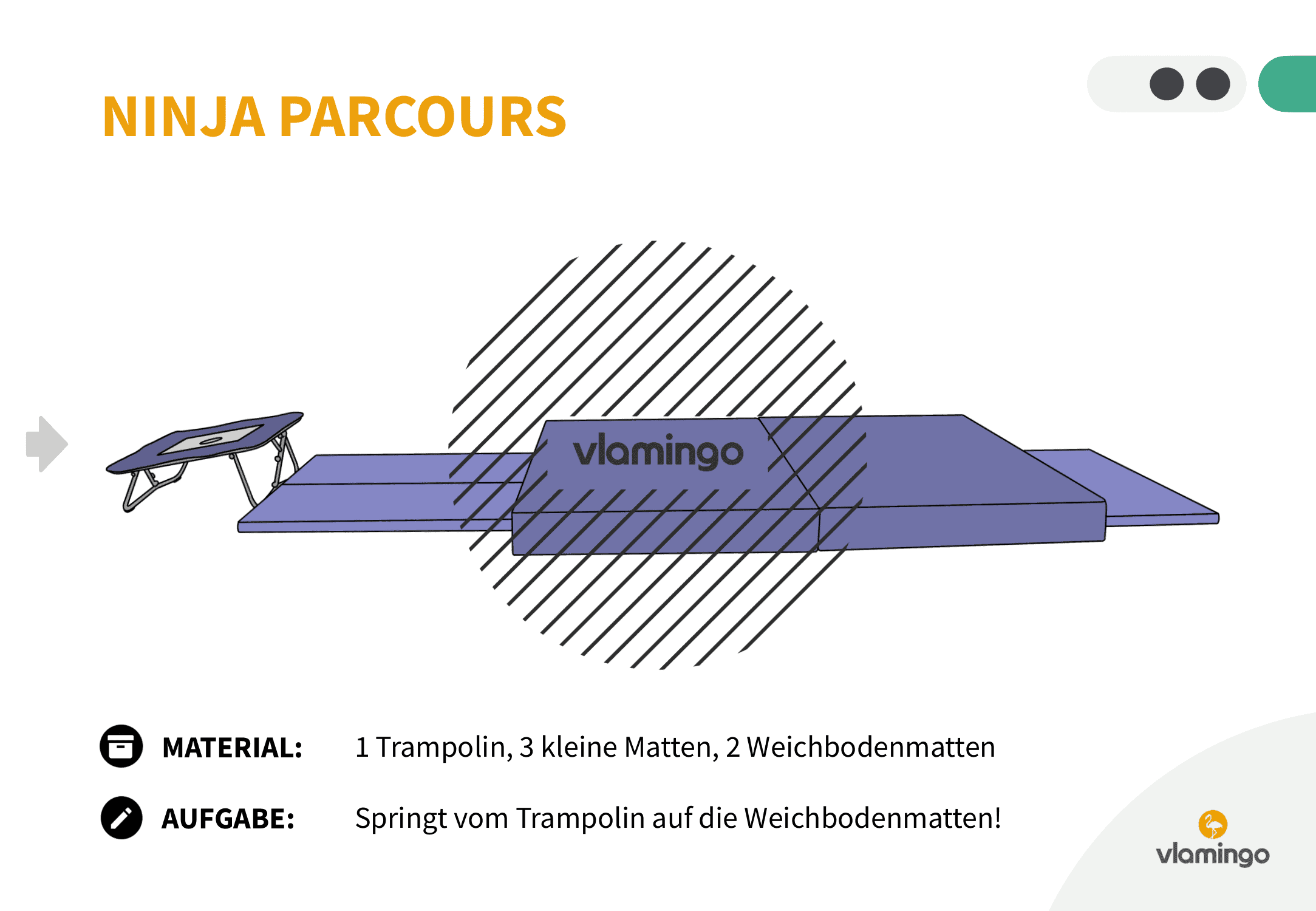 Ninja Parcours - Station 33 - Springen Ninja Parcours - Station 33 - Springen
