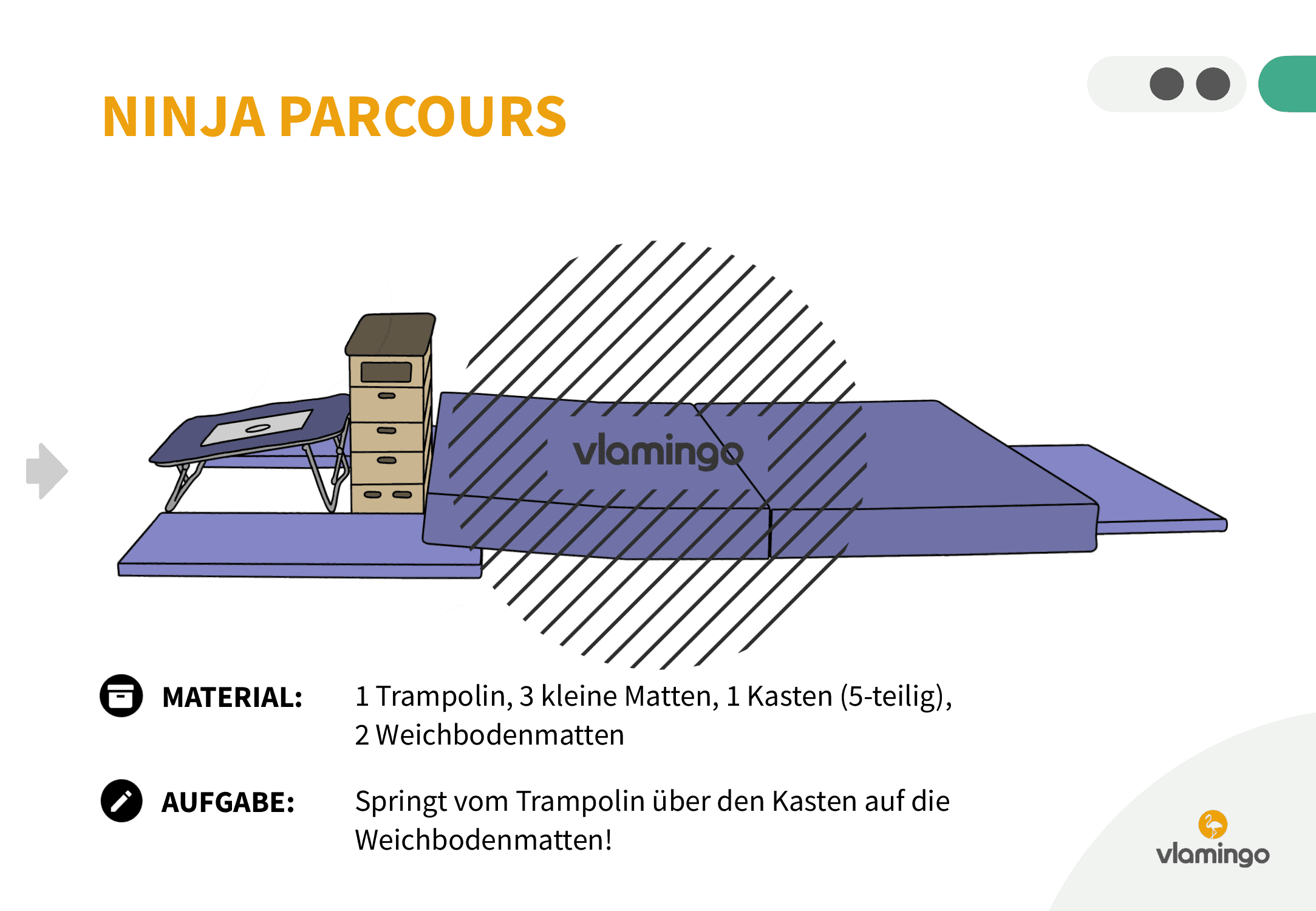 Ninja Parcours - Station 34 - Springen Ninja Parcours - Station 34 - Springen
