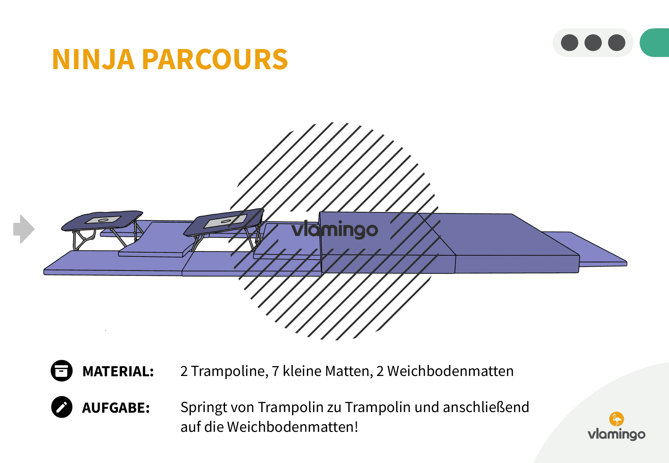 Ninja Parcours - Station 36 - Springen Ninja Parcours - Station 36 - Springen
