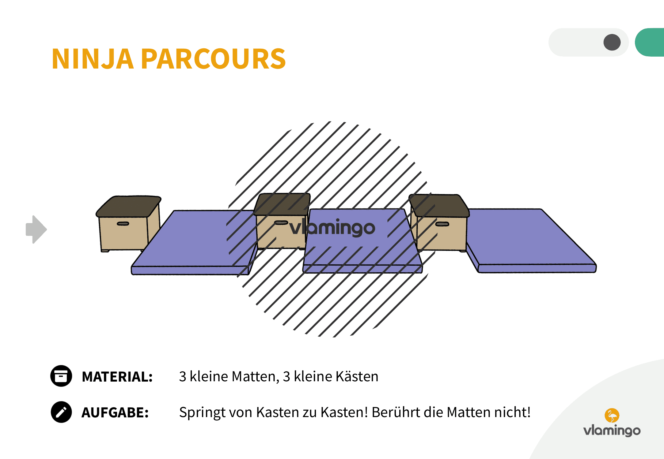 Ninja Parcours - Station 37 - Springen Ninja Parcours - Station 37 - Springen