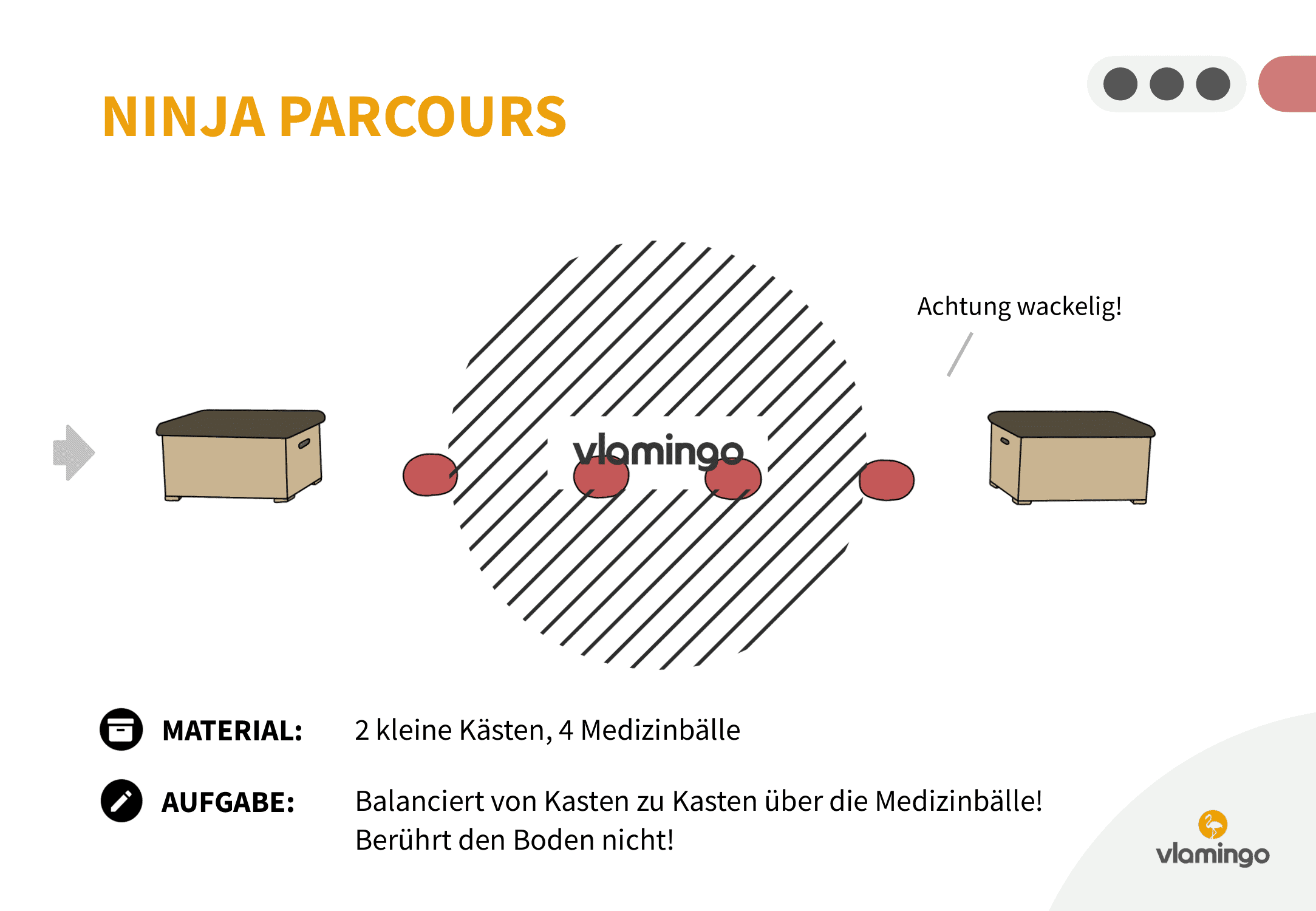 Ninja Parcours - Station 4 - Balancieren Ninja Parcours - Station 4 - Balancieren