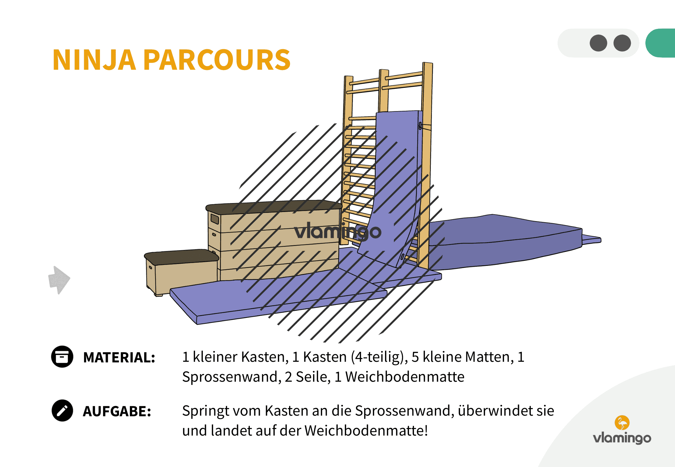 Ninja Parcours - Station 42 - Springen Ninja Parcours - Station 42 - Springen