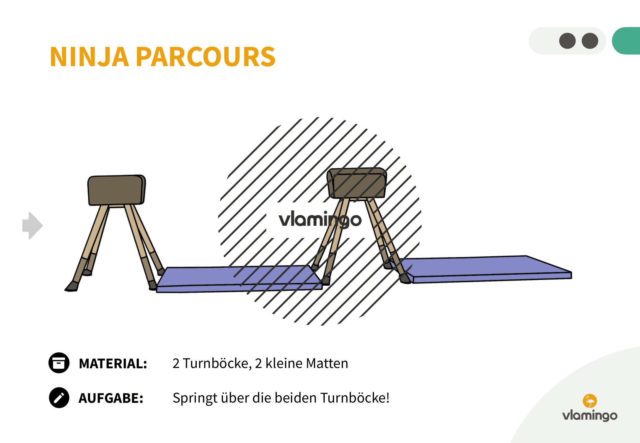 Ninja Parcours - Station 44 - Springen Ninja Parcours - Station 44 - Springen