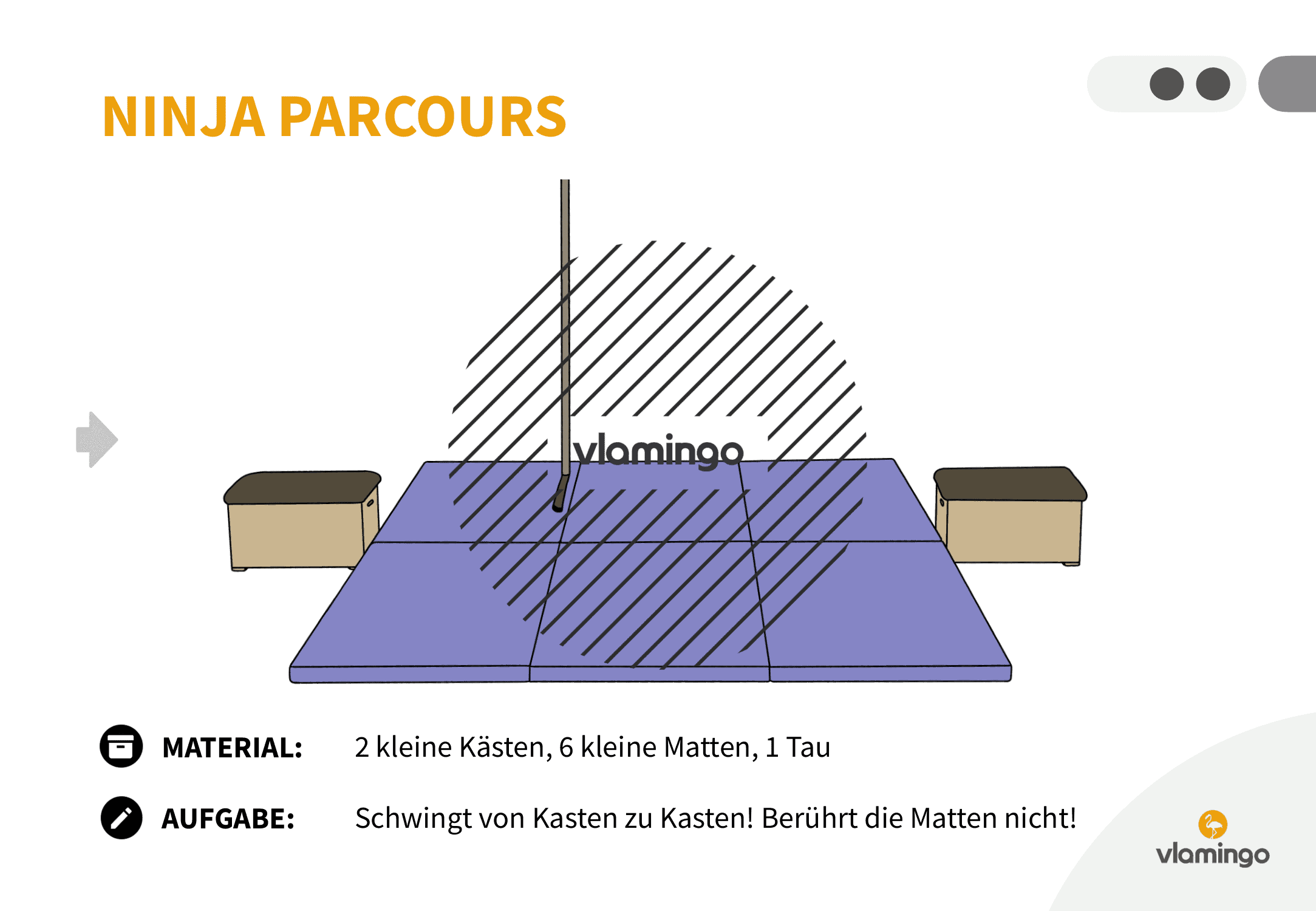 Ninja Parcours - Station 45 - Schwingen Ninja Parcours - Station 45 - Schwingen
