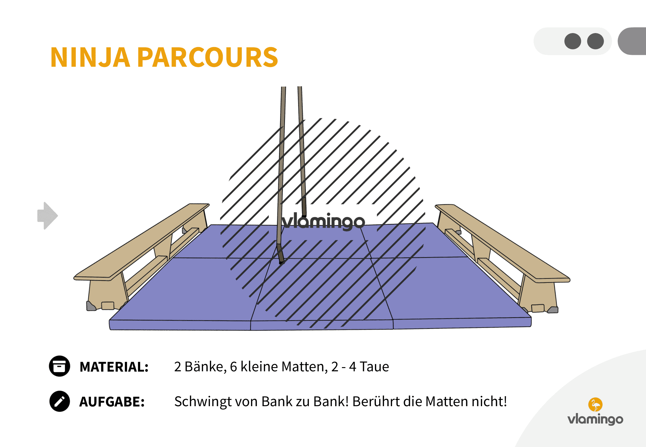 Ninja Parcours - Station 46 - Schwingen Ninja Parcours - Station 46 - Schwingen