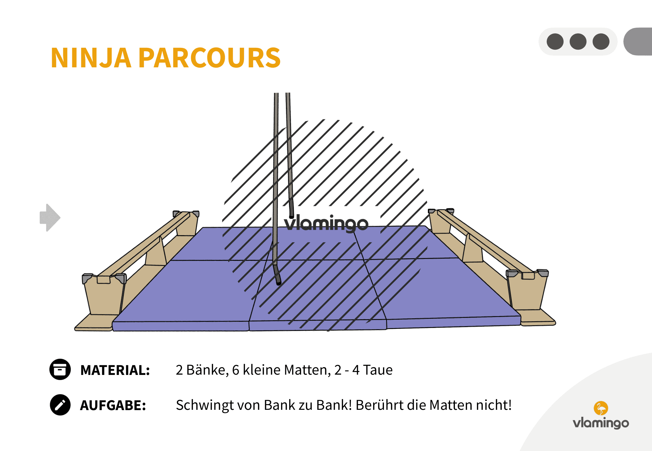 Ninja Parcours - Station 47 - Schwingen Ninja Parcours - Station 20 - Springen