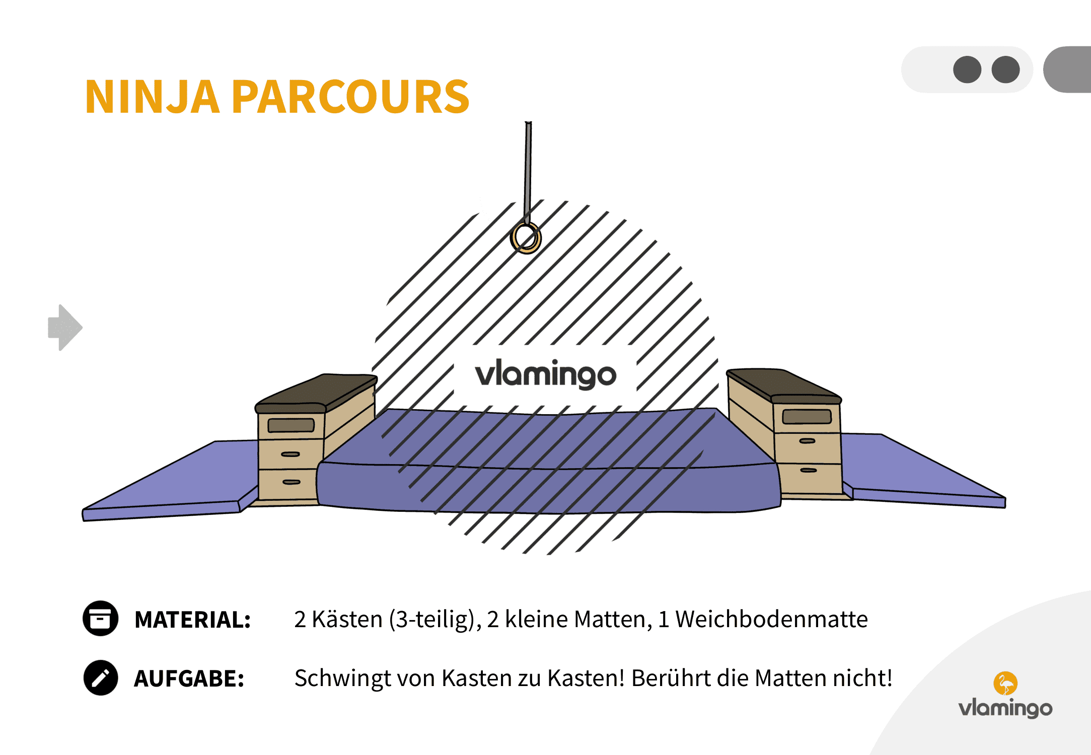 Ninja Parcours - Station 49 - Schwingen Ninja Parcours - Station 49 - Schwingen
