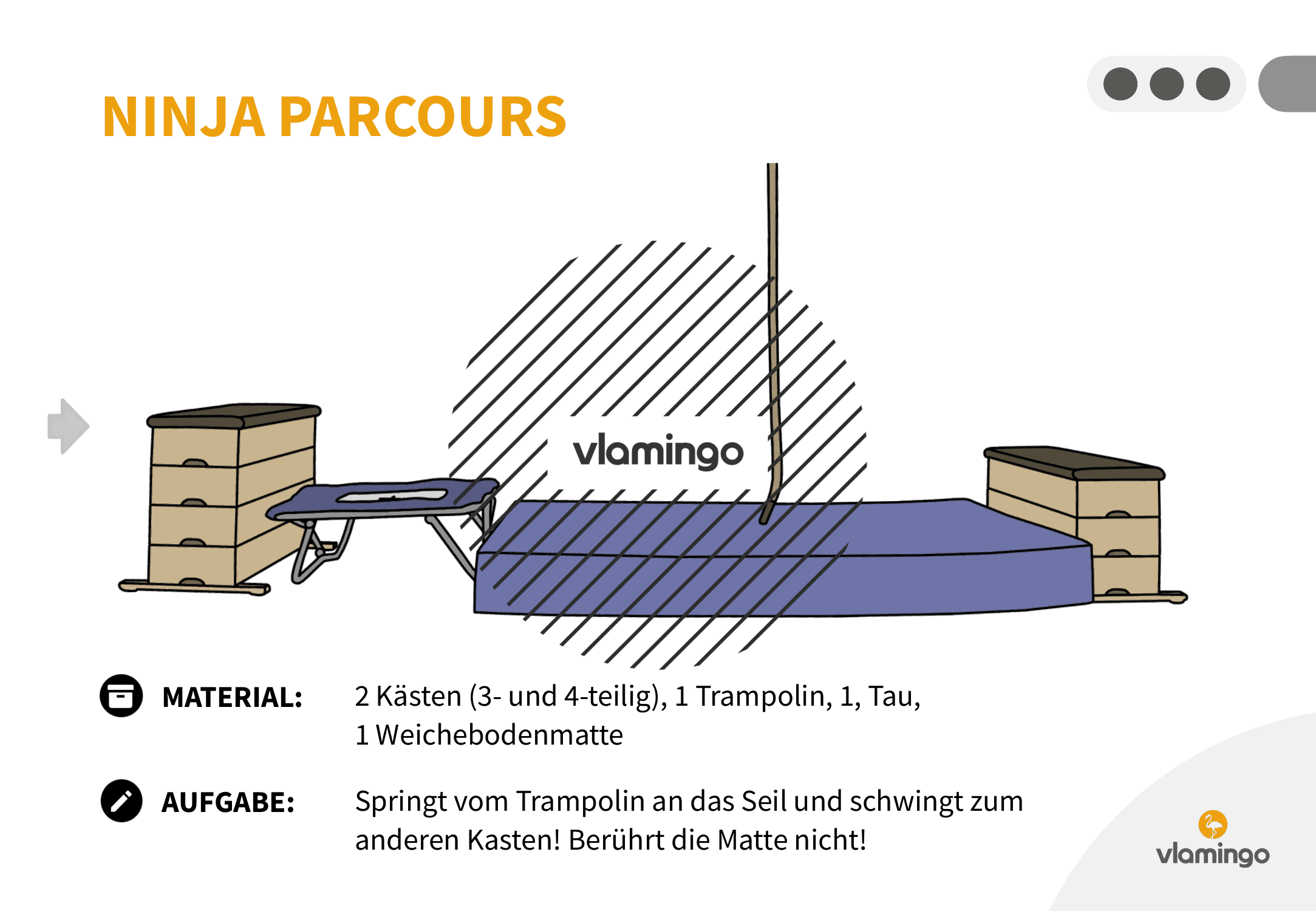 Ninja Parcours - Station 51 - Schwingen Ninja Parcours - Station 51 - Schwingen