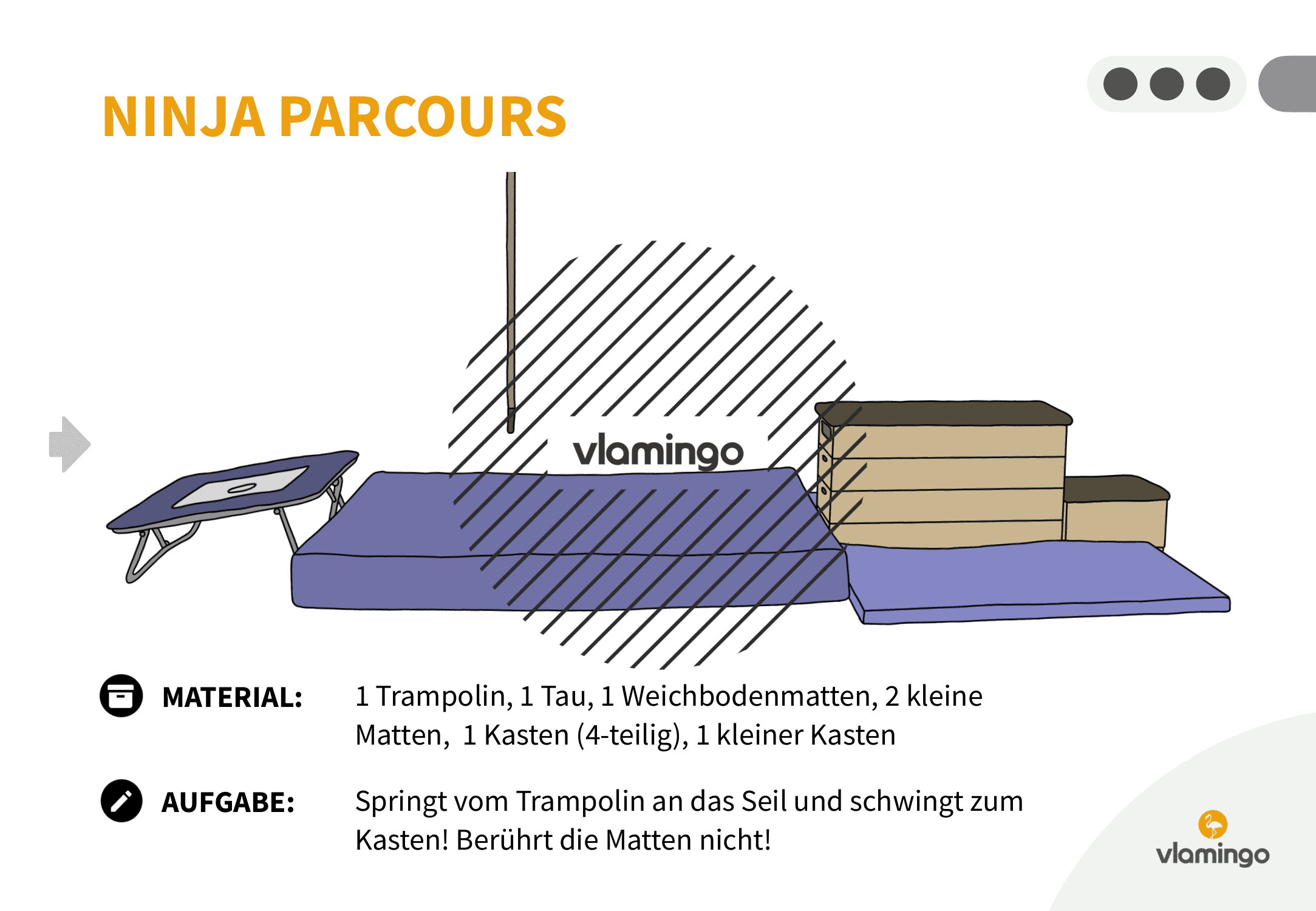 Ninja Parcours - Station 53 - Schwingen Ninja Parcours - Station 53 - Schwingen