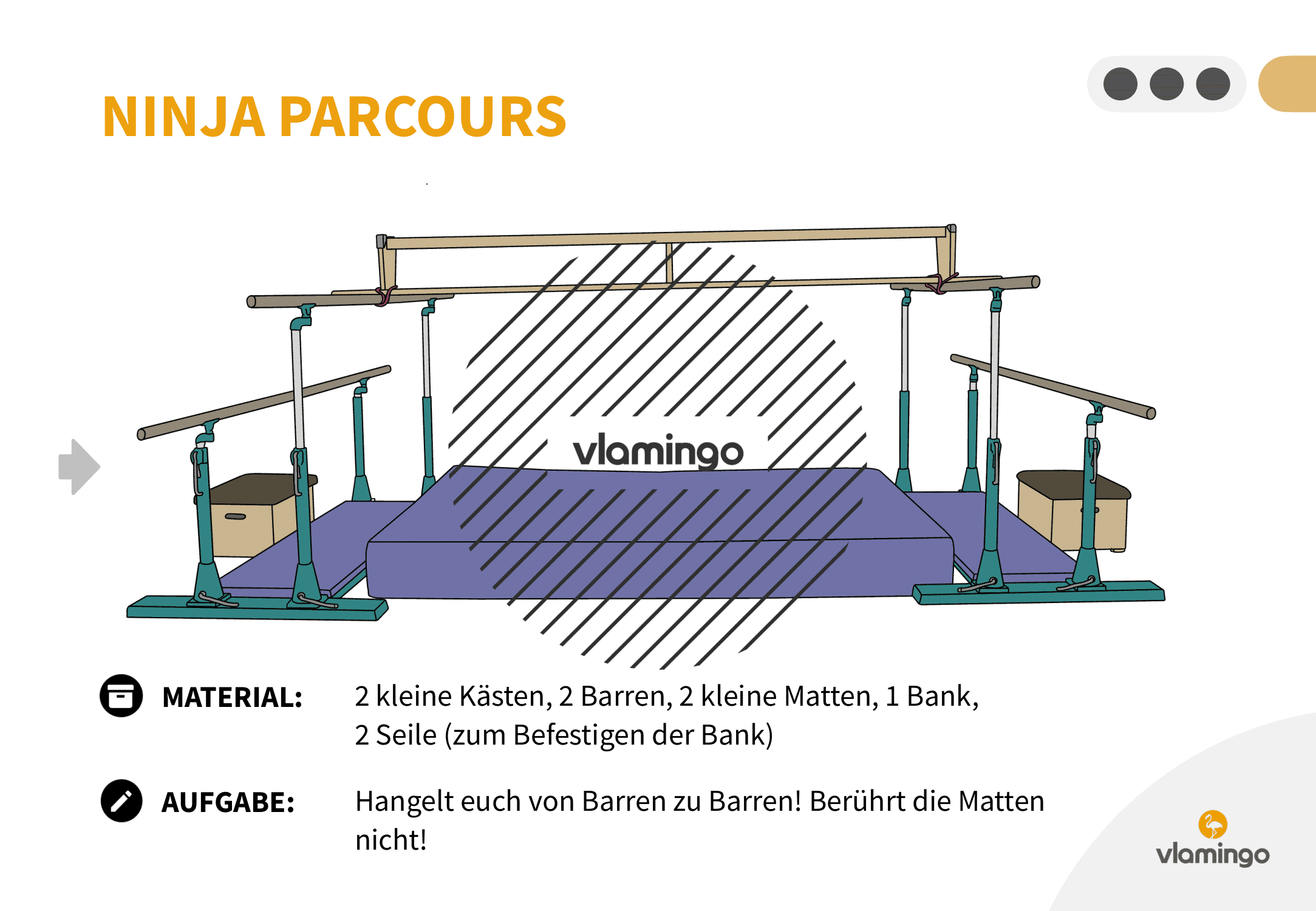 Ninja Parcours - Station 60 - Klettern & Hangeln Ninja Parcours - Station 60 - Klettern & Hangeln