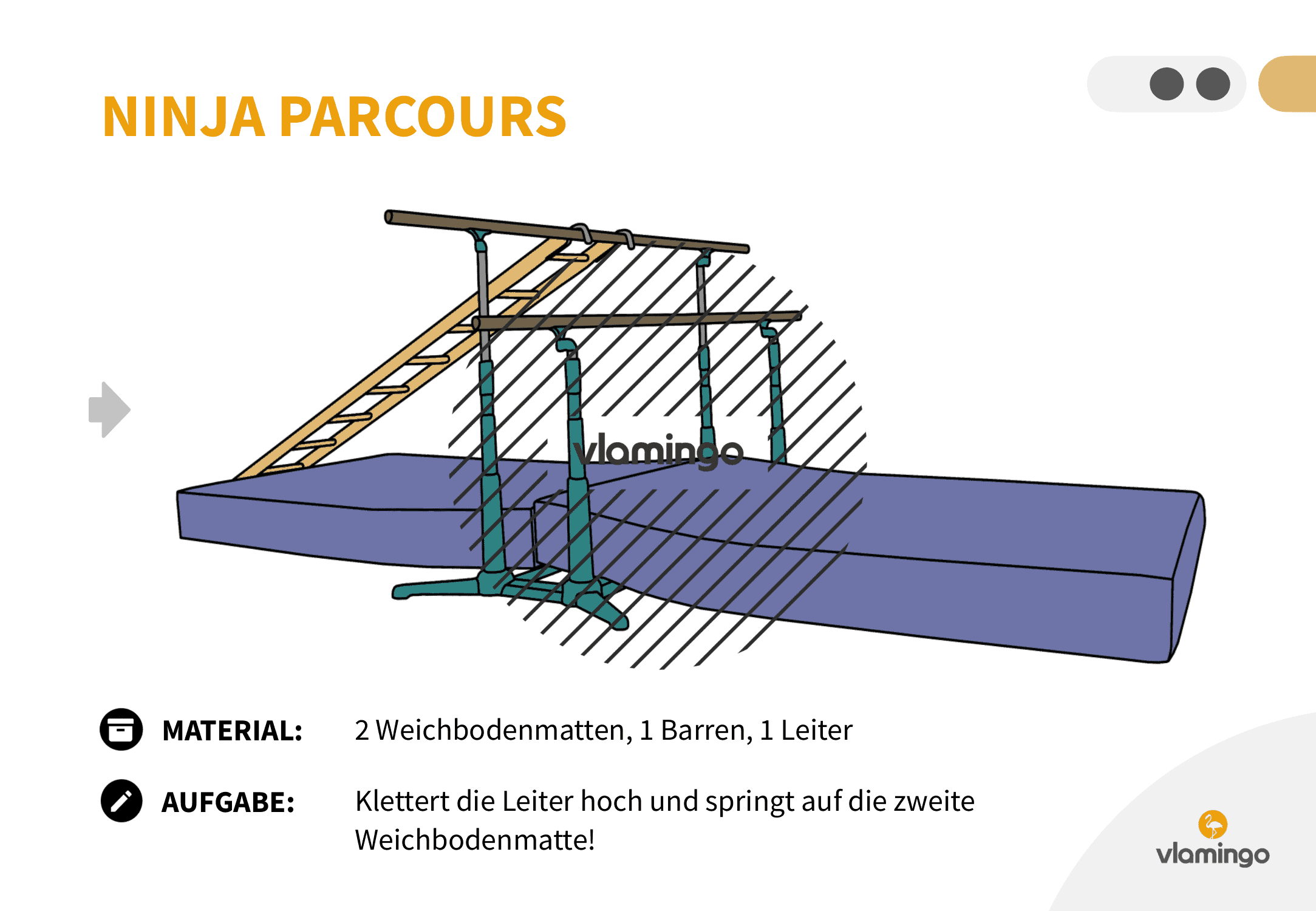Ninja Parcours - Station 62 - Klettern & Hangeln Ninja Parcours - Station 62 - Klettern & Hangeln