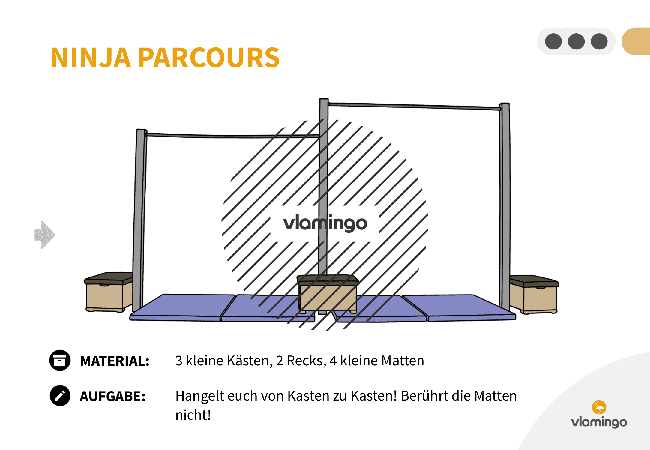 Ninja Parcours - Station 65 - Klettern & Hangeln Ninja Parcours - Station 65 - Klettern & Hangeln