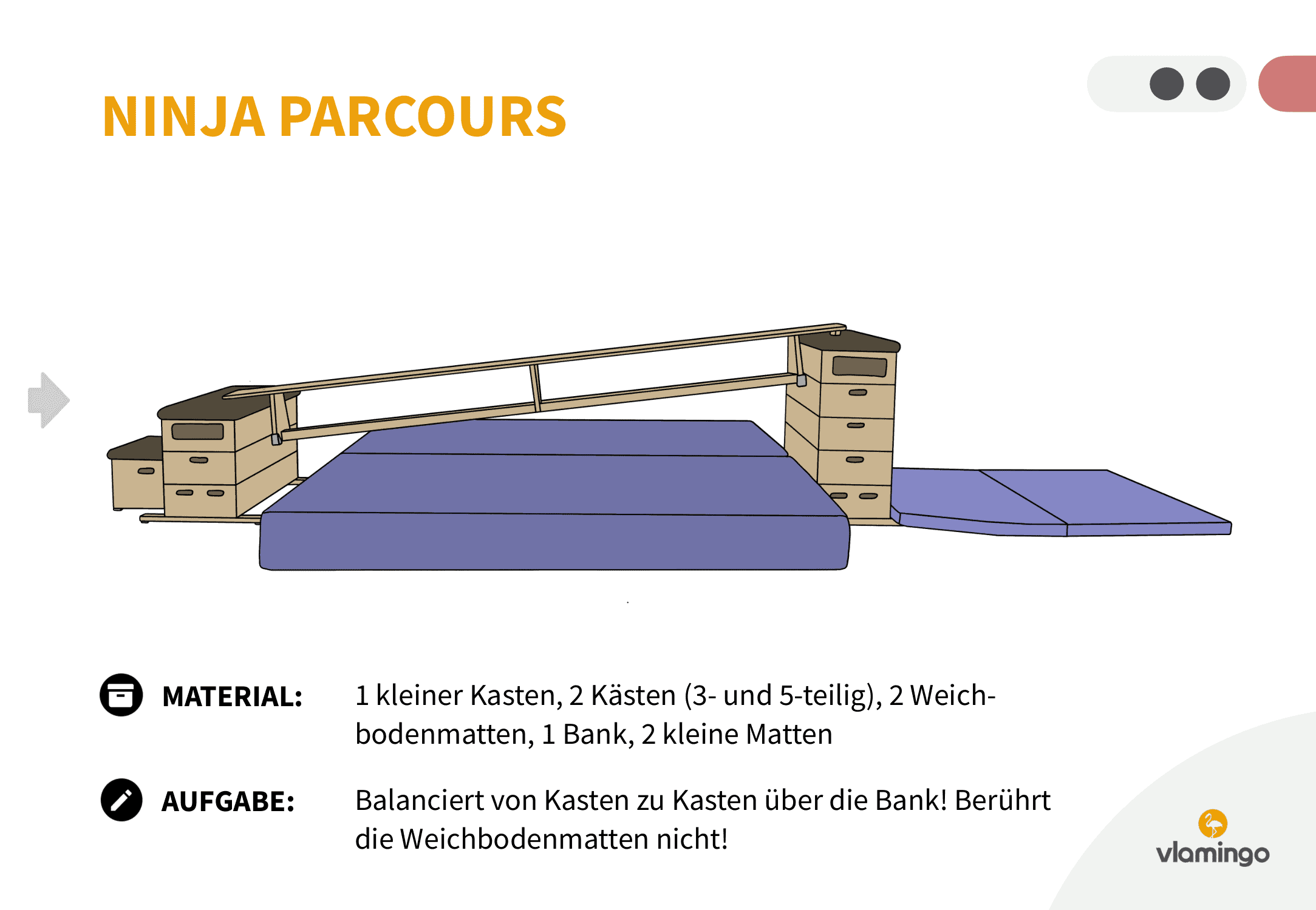 Ninja Parcours - Station 7 - Balancieren Ninja Parcours - Station 7 - Balancieren