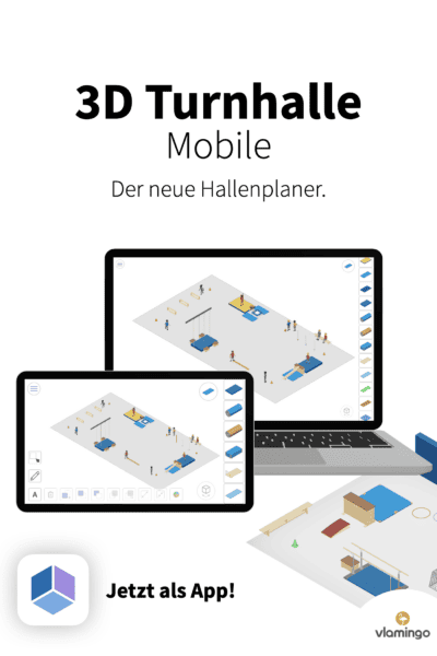 3D Turnhalle - Hallenplaner für den Sportunterricht - Aufbauplaner
