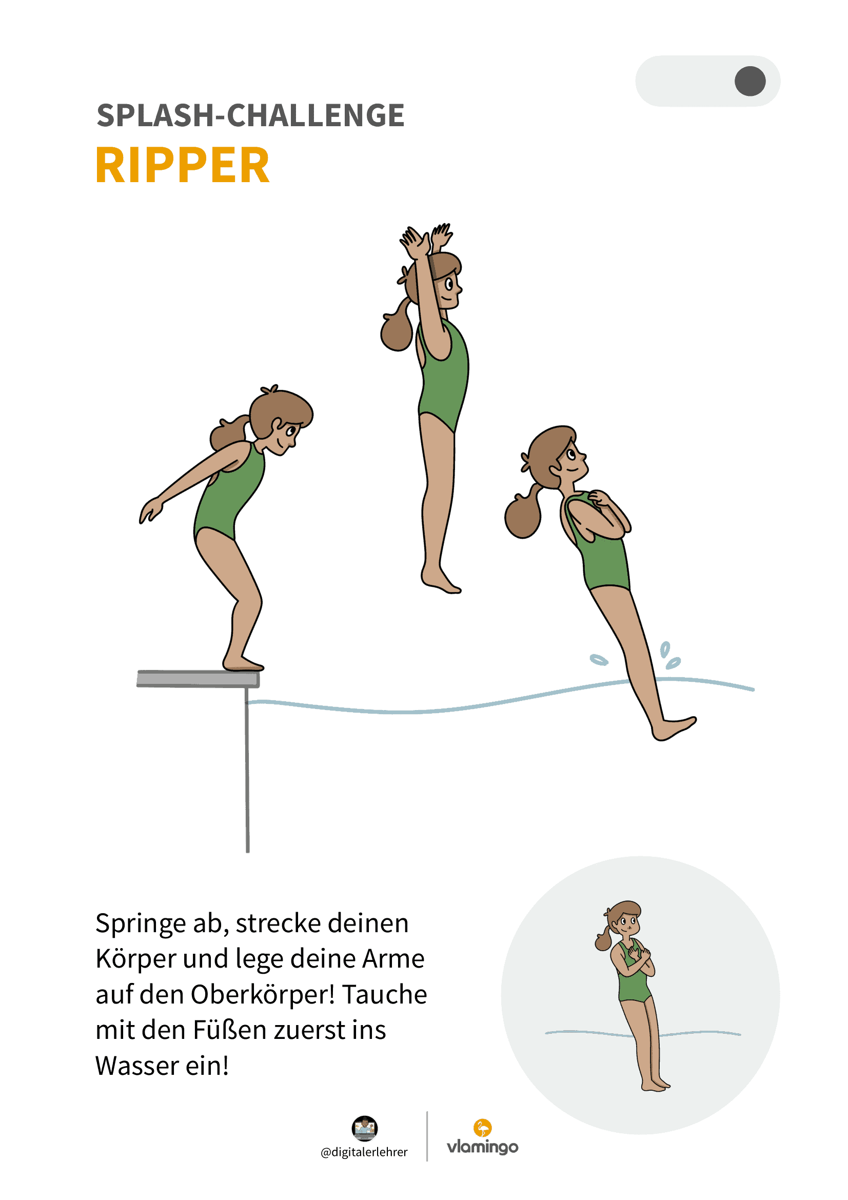 Arschbomben-Challenge - Sprung 1 (Schwimmunterricht)