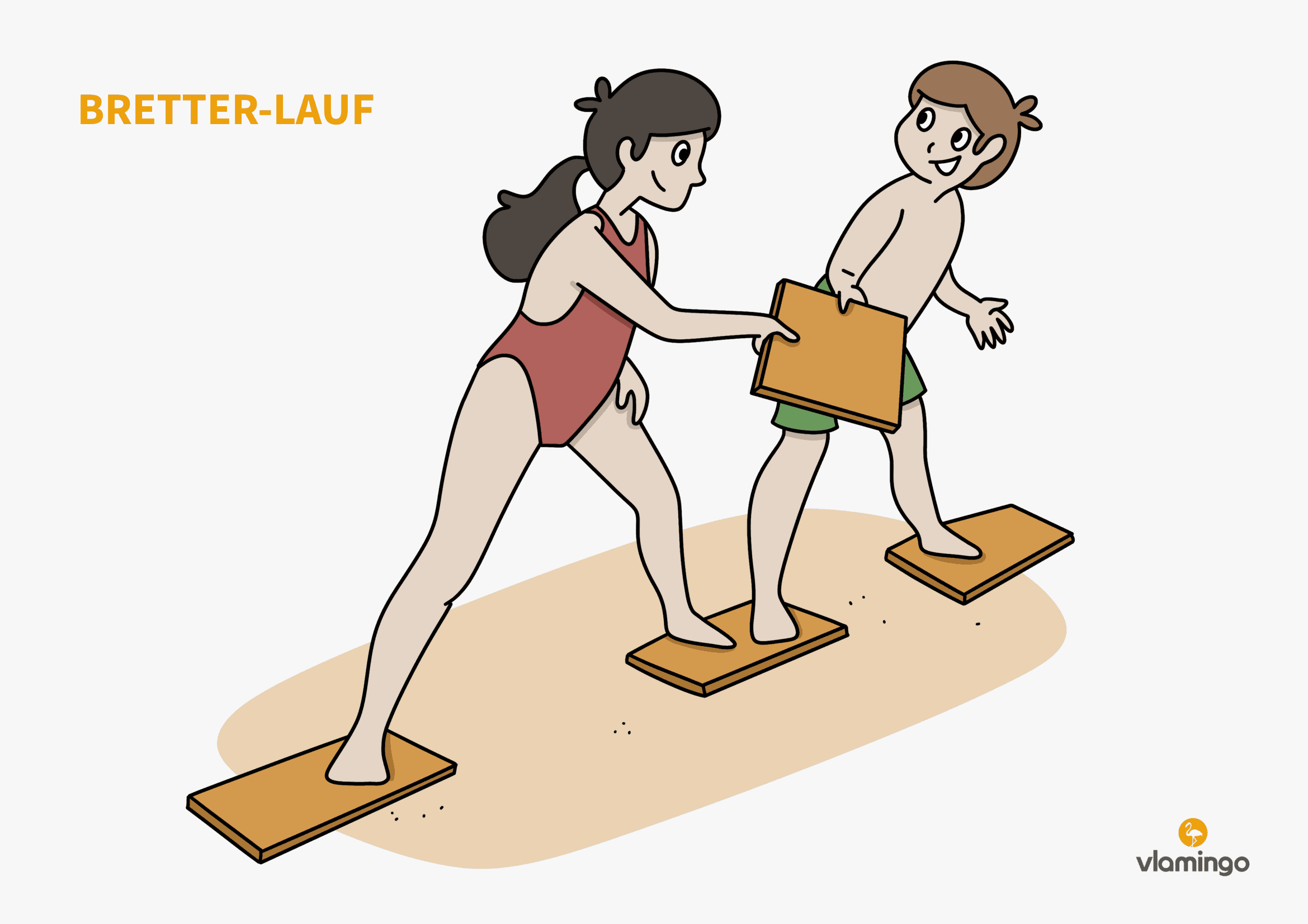 Strandspiel - Bretter-Lauf