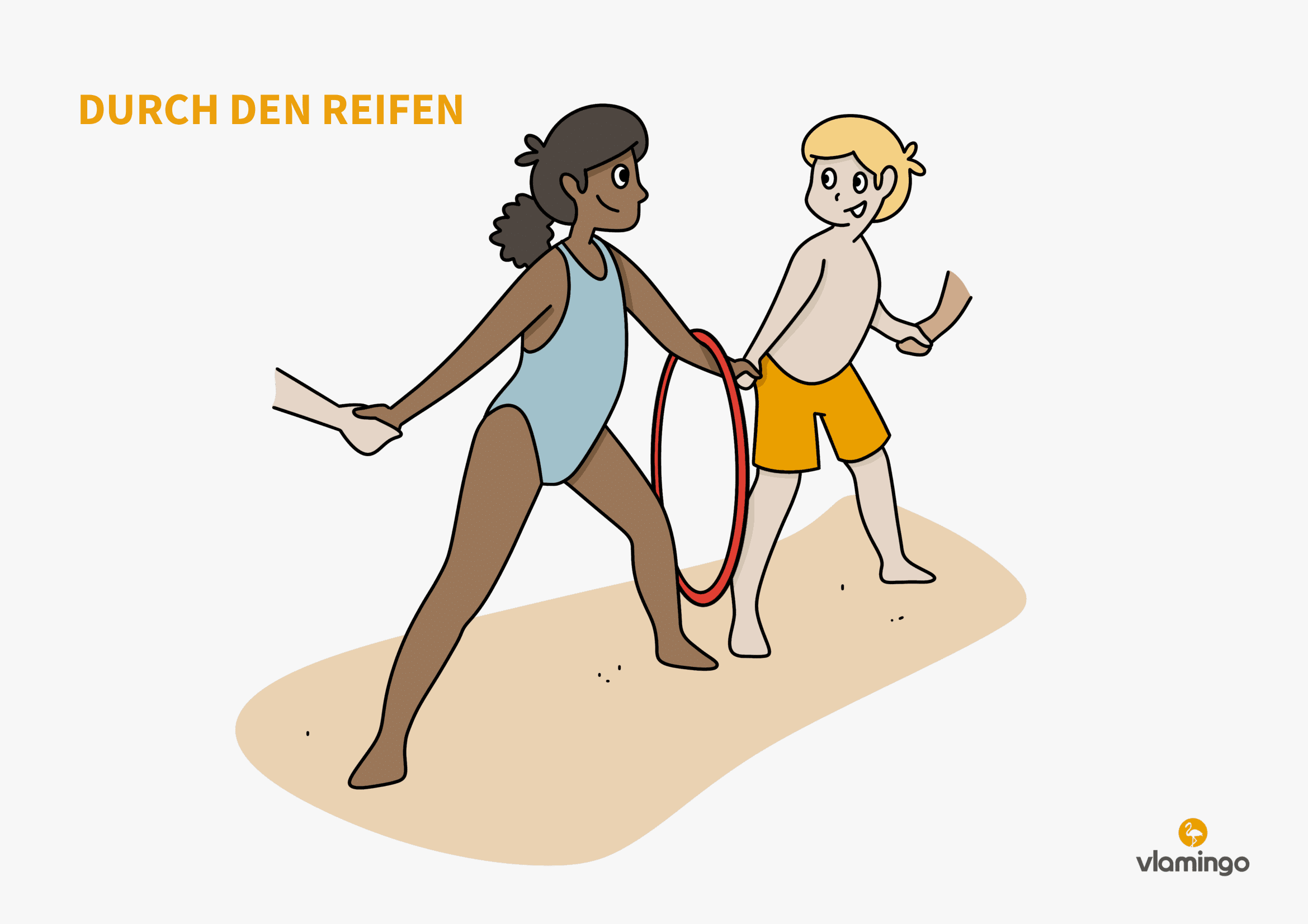 Strandspiel - Durch den Reifen
