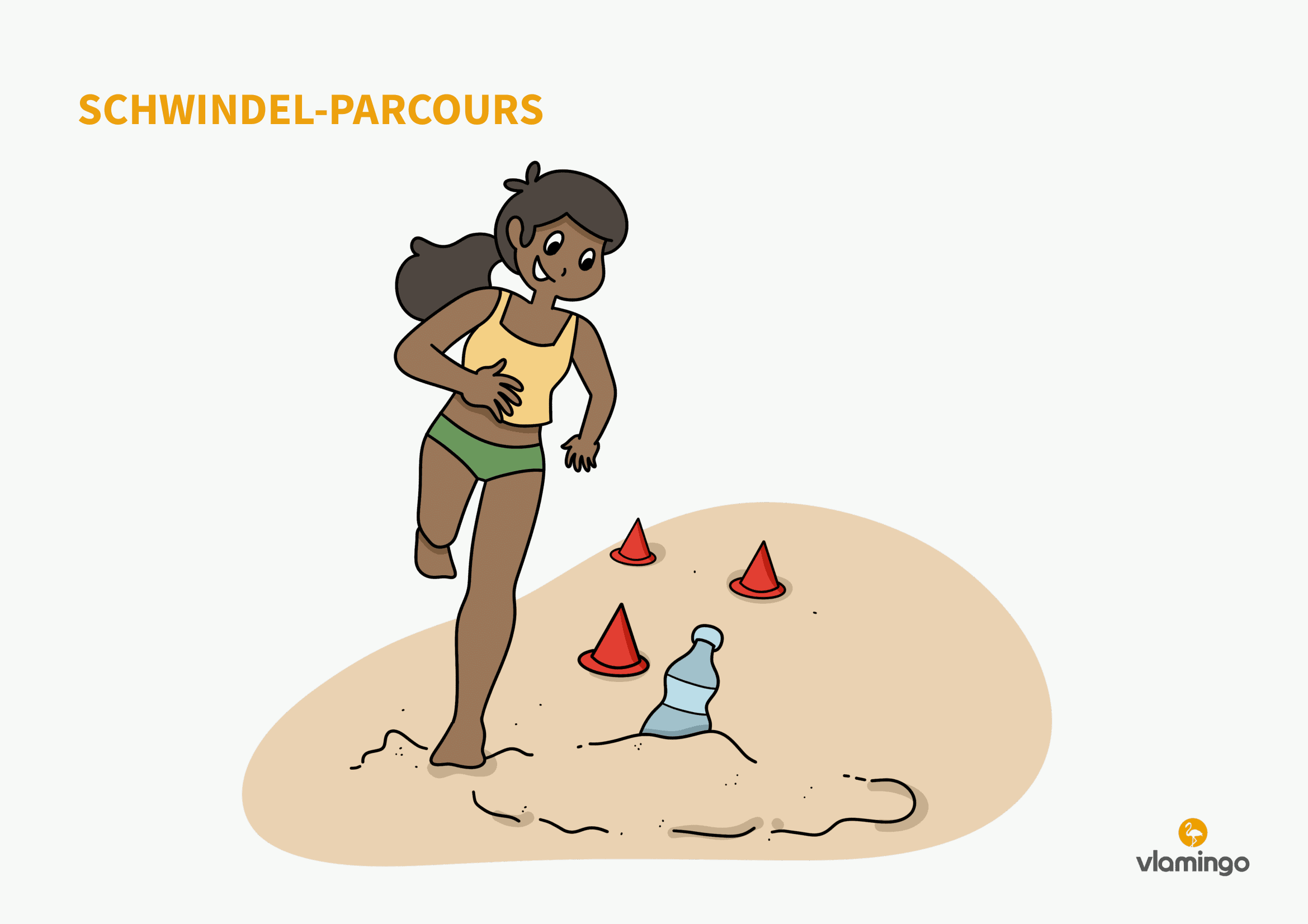 Strandspiel - Schwindel-Parcours