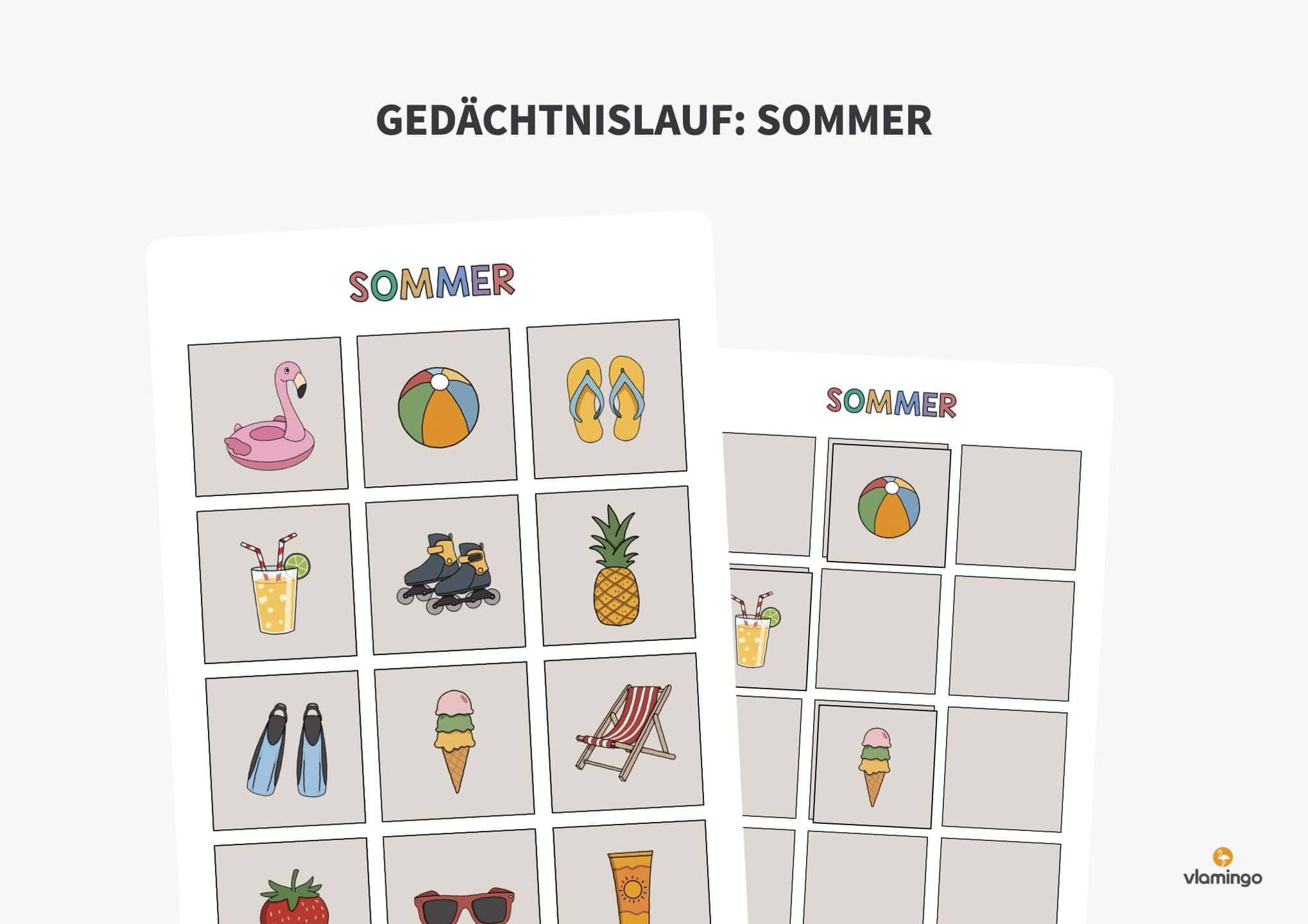 Gedächtnislauf für Kids - Sommer (Vorlagen) Gedächtnislauf für Kids - Sommer (Vorlagen)