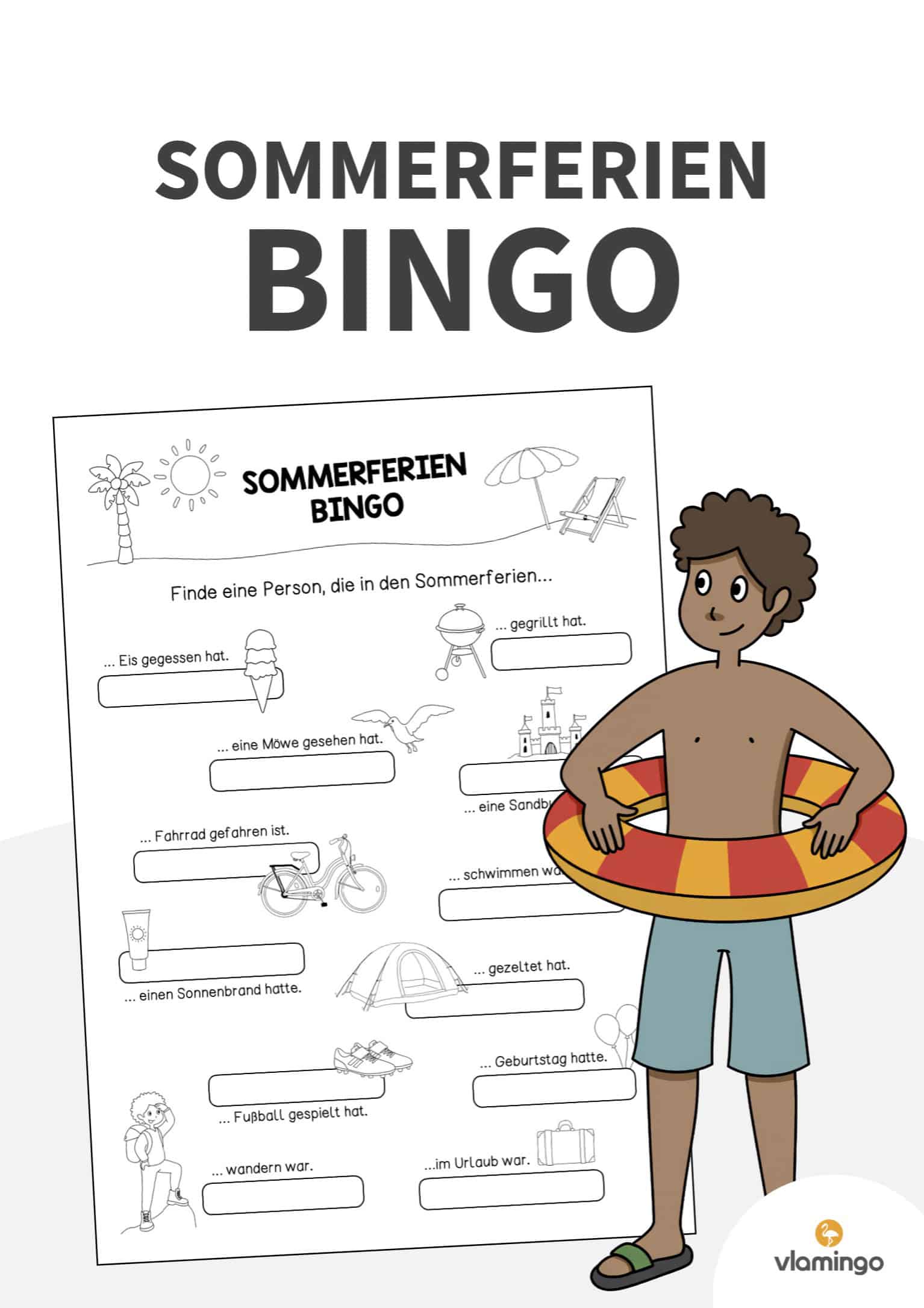 Sommerferien-Bingo für den Schulstart