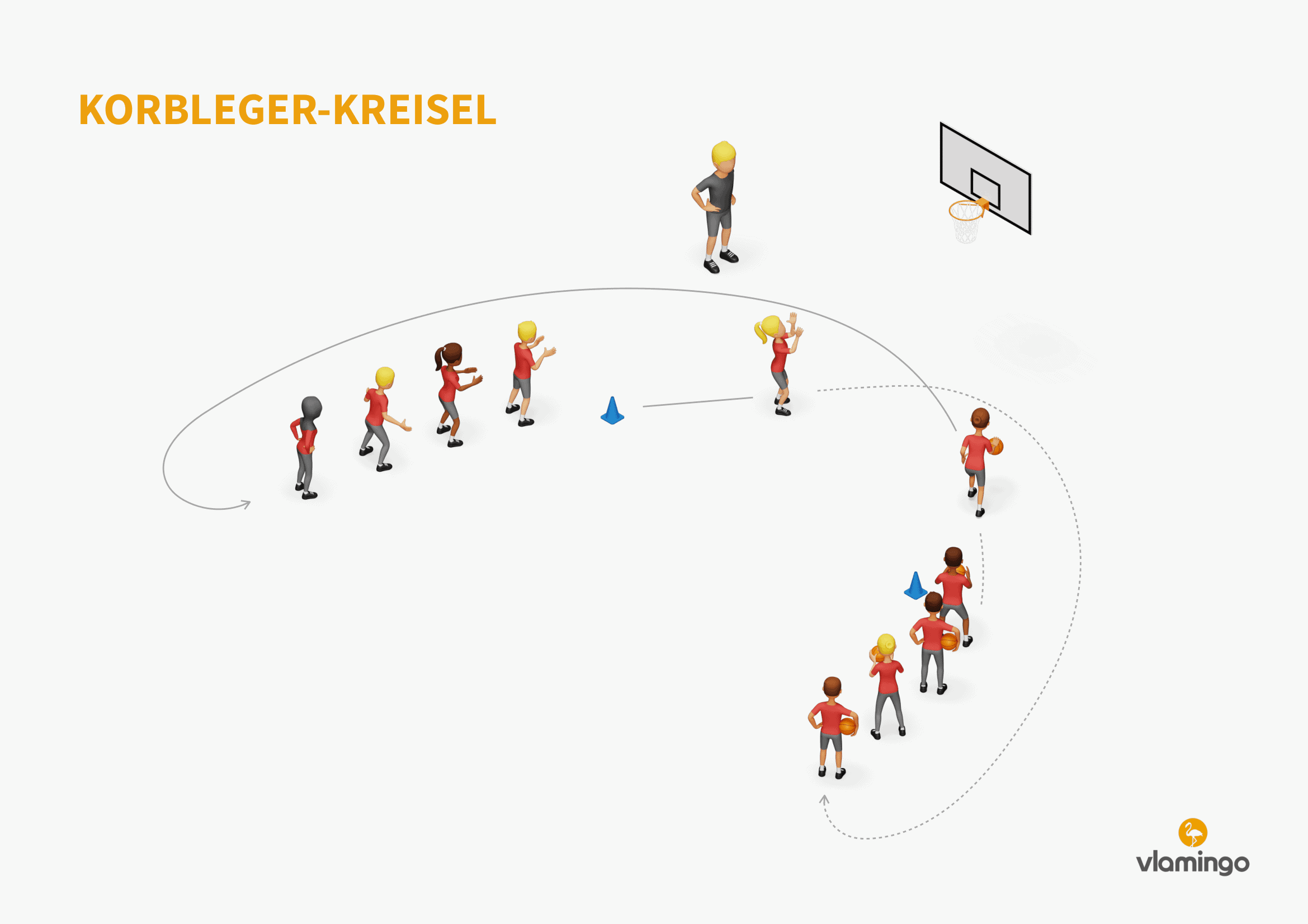 Korbleger-Kreisel - Basketball
