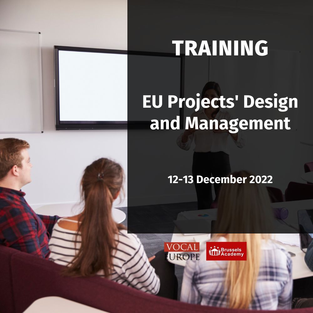 TRAINING | EU Projects’ Design And Management | 12-13 December 2022 ...