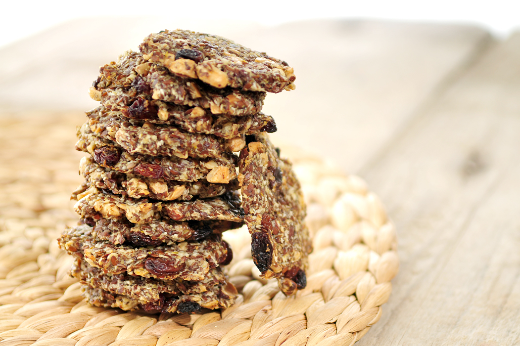 gezonde snack notenkoekjes van lijnzaad