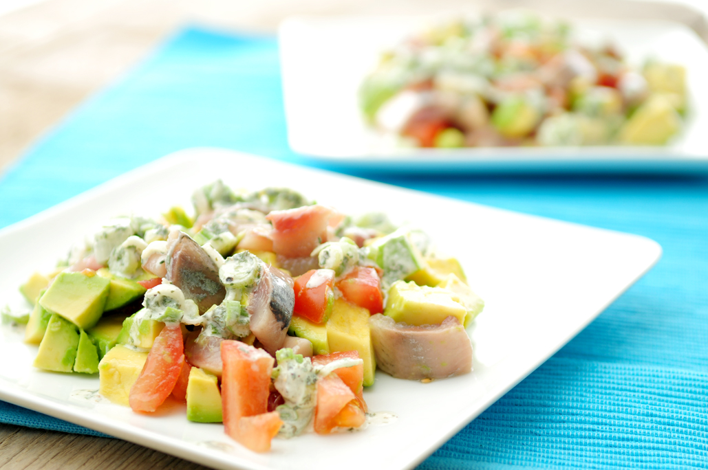 haringsalade met avocado