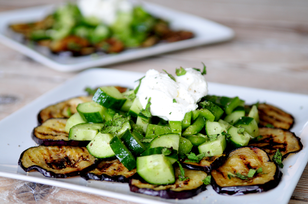 aubergine-salade-munt