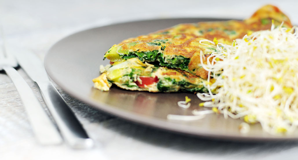 Omelet met spinazie