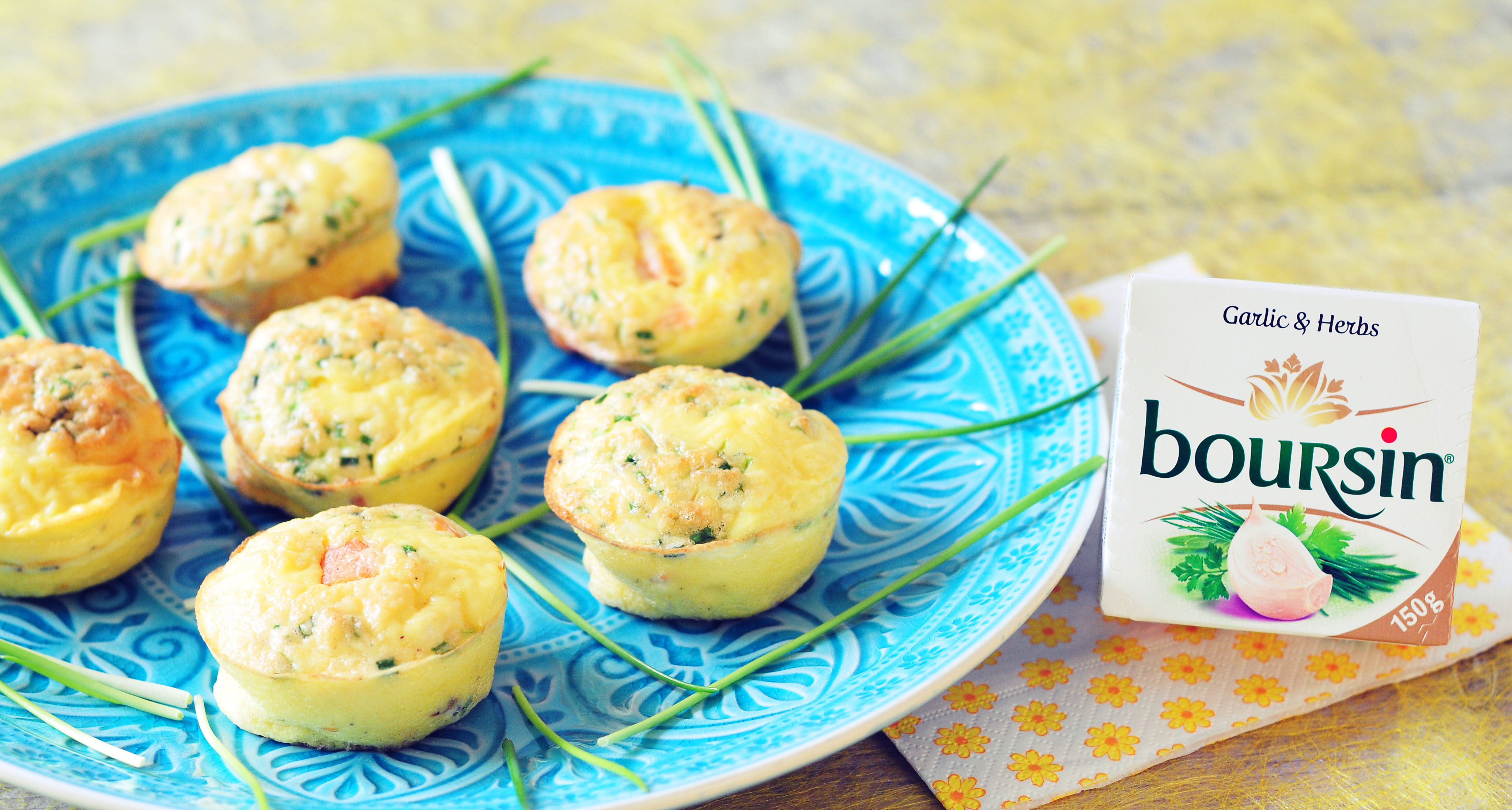 Ei muffins met zalm en Boursain