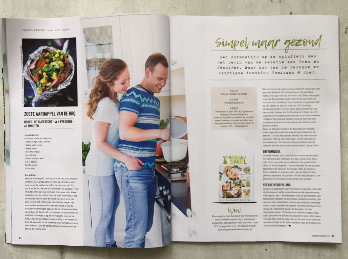 leuke recepten magazine - interview Jennifer & Sven