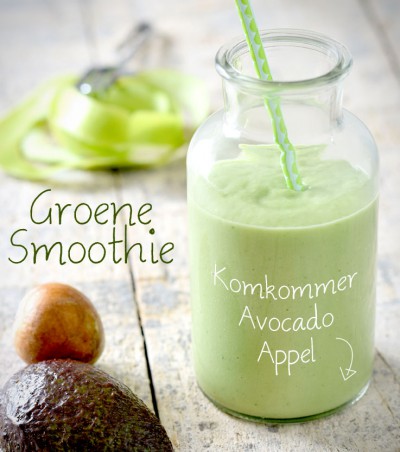 Groene smoothie met komkommer