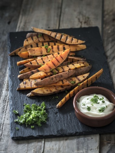 Gegrilde zoete aardappel